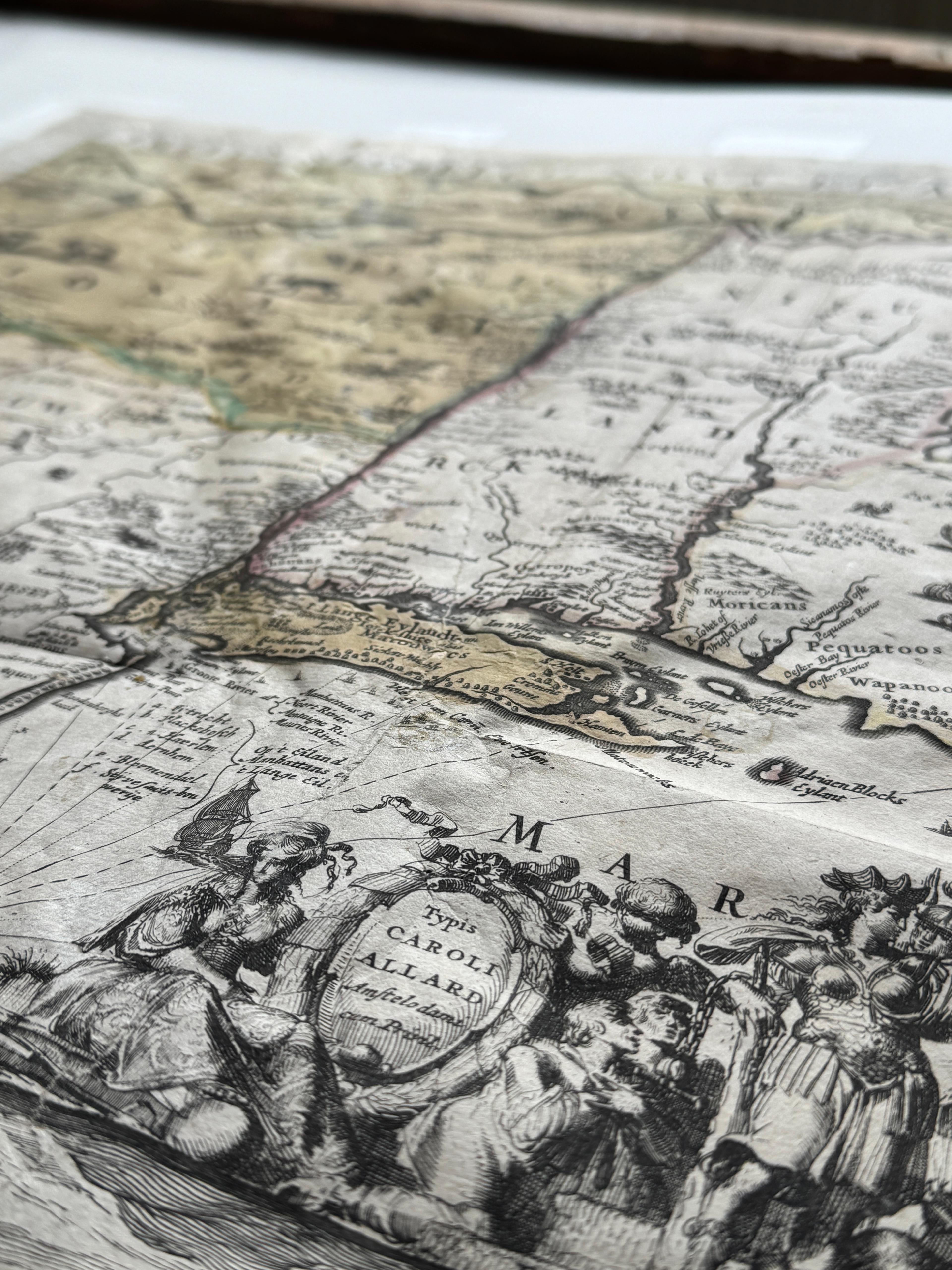 Rare Original Map of New Amsterdam (New York) – “Restitutio”, ca. 1674 – For Sale 11