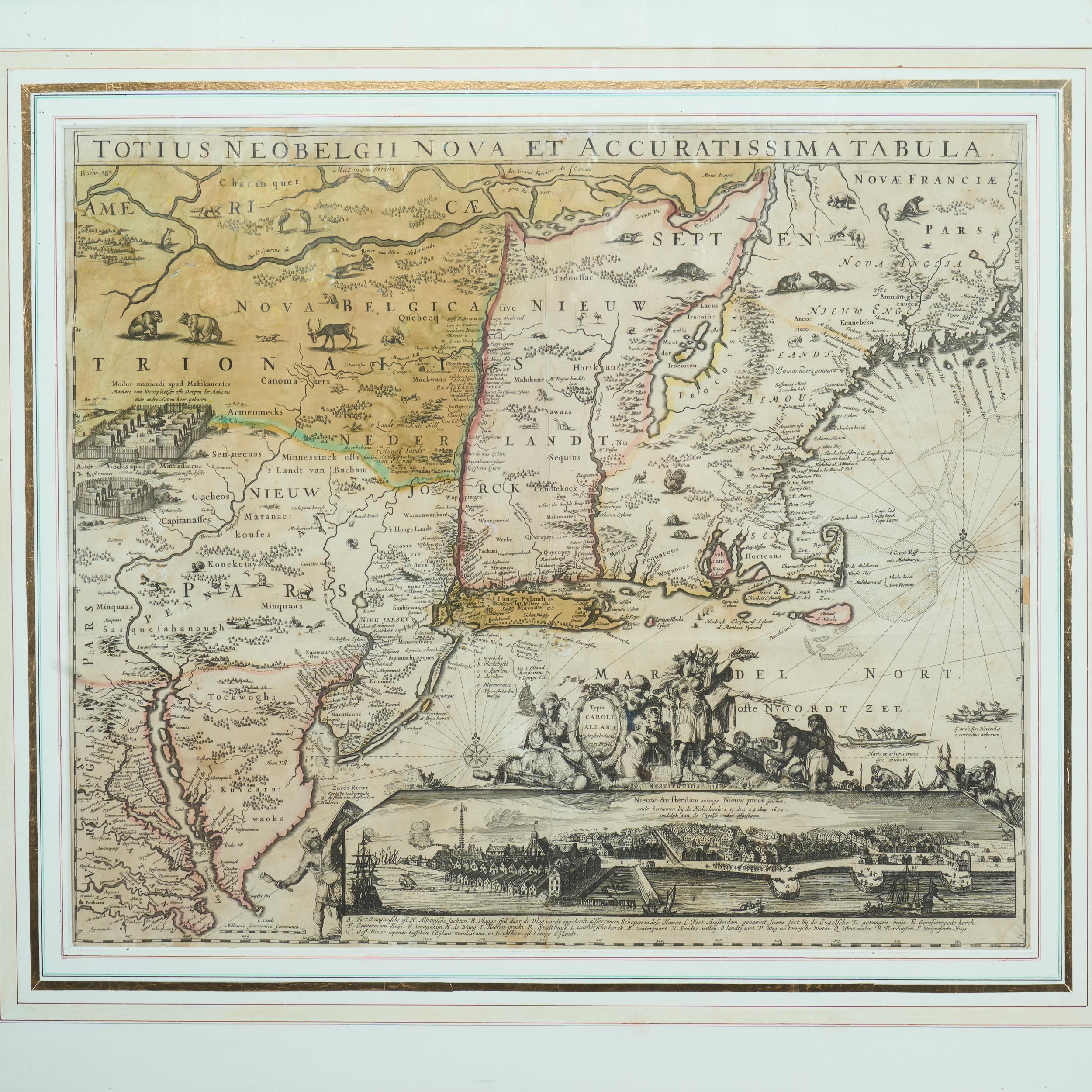 Rare Original Map of New Amsterdam (New York) – “Restitutio”, ca. 1674 – For Sale 14