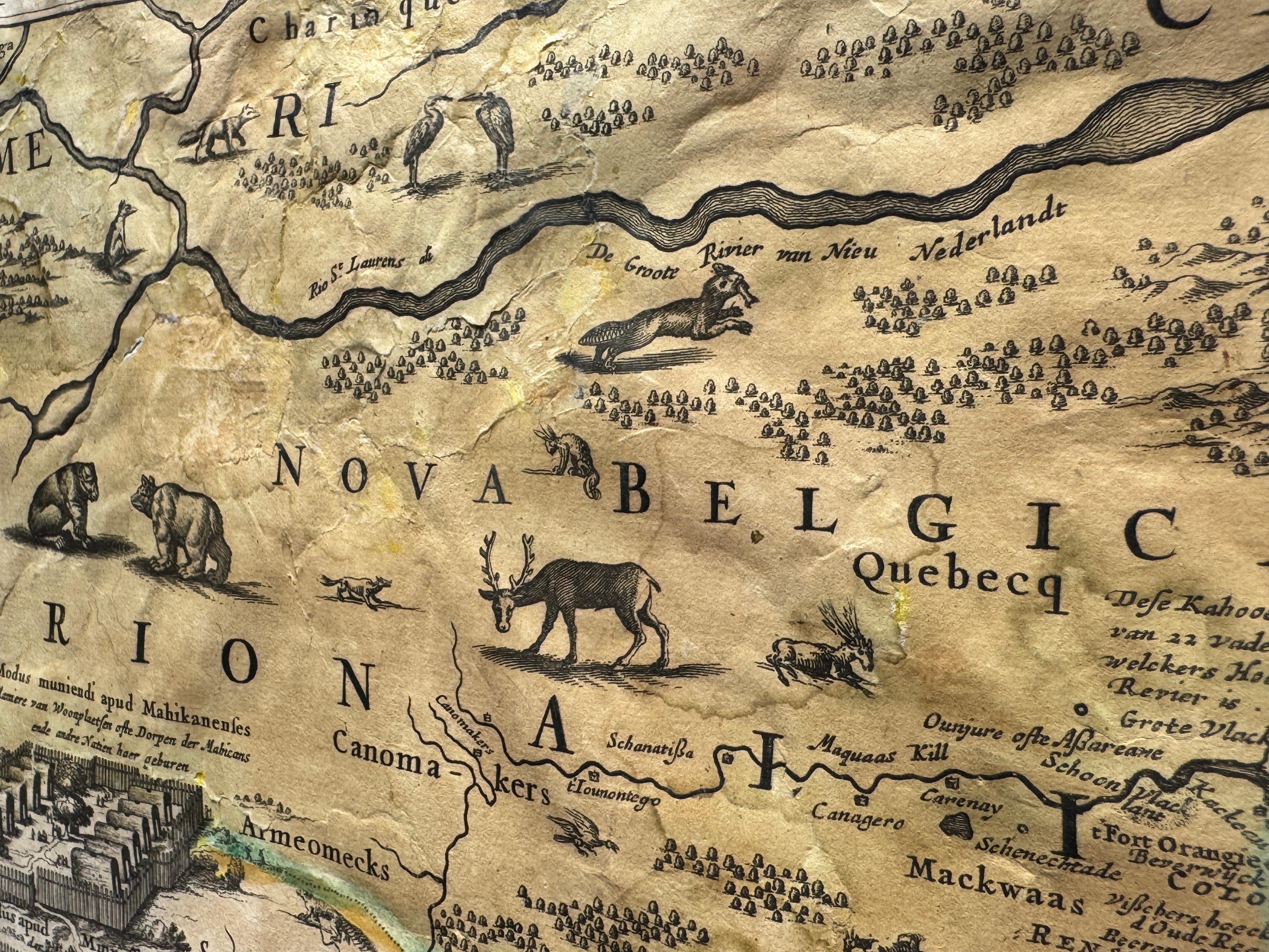 Rare Original Map of New Amsterdam (New York) – “Restitutio”, ca. 1674 – For Sale 3
