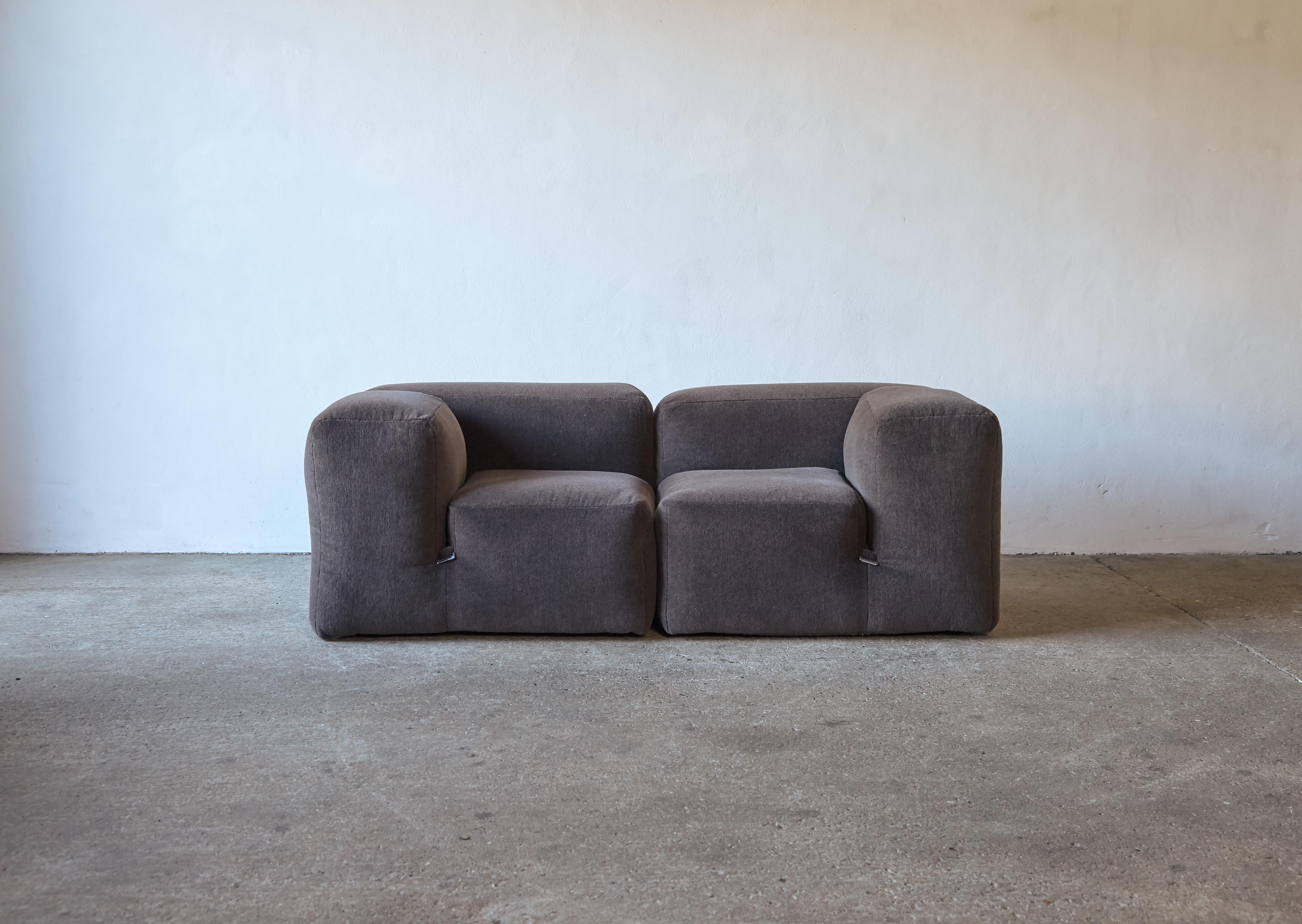 Seltenes Original Mario Bellini Le Mura Modulares Sofa, Cassina, 1970er Jahre im Zustand „Gut“ im Angebot in London, GB