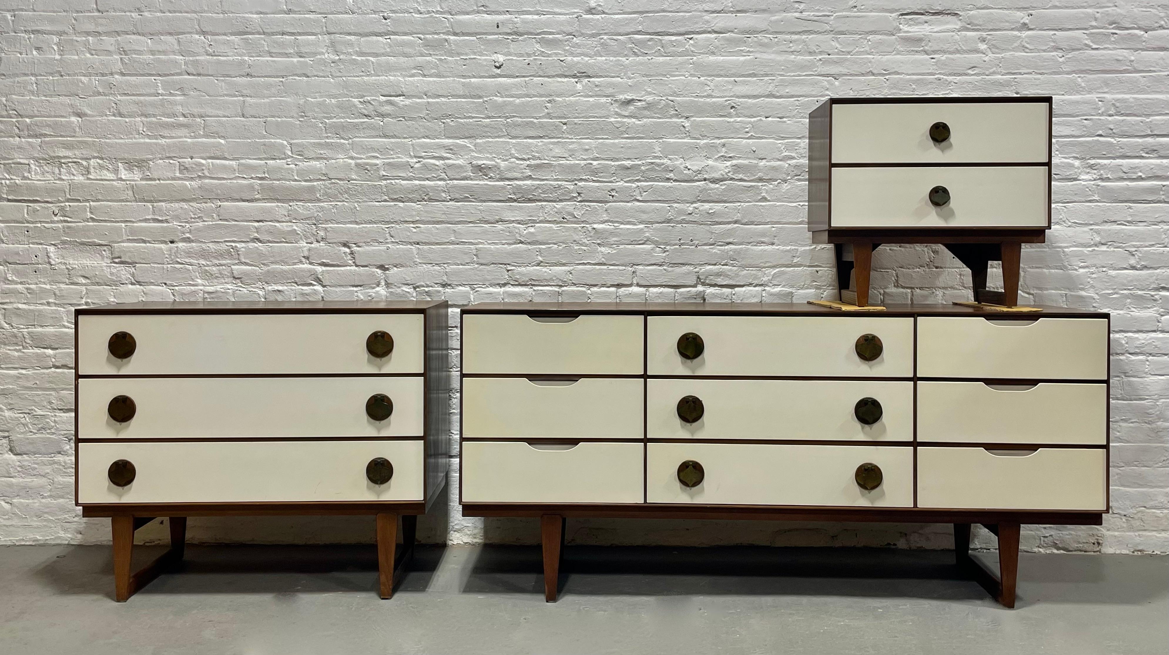 Mid-Century Modern Rare + Original Mid Century MODERN Walnut BEDROOM SET by Stanley Furniture Co.