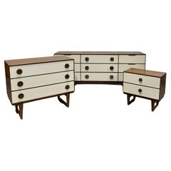 Used Rare + Original Mid Century MODERN Walnut BEDROOM SET by Stanley Furniture Co.