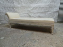 Rara Chaise Longue Gustaviana Sueca Original Pintada