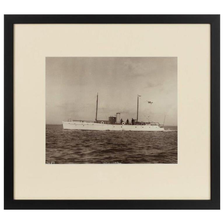 Rare Original Photograph by Kirks of Cowes of Gentleman’s Motor Yacht Amerata For Sale