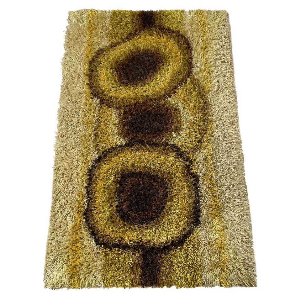 Extra Large Original Scandinavian Rya Rug, Arne Lindaas for Sellgren AS ...