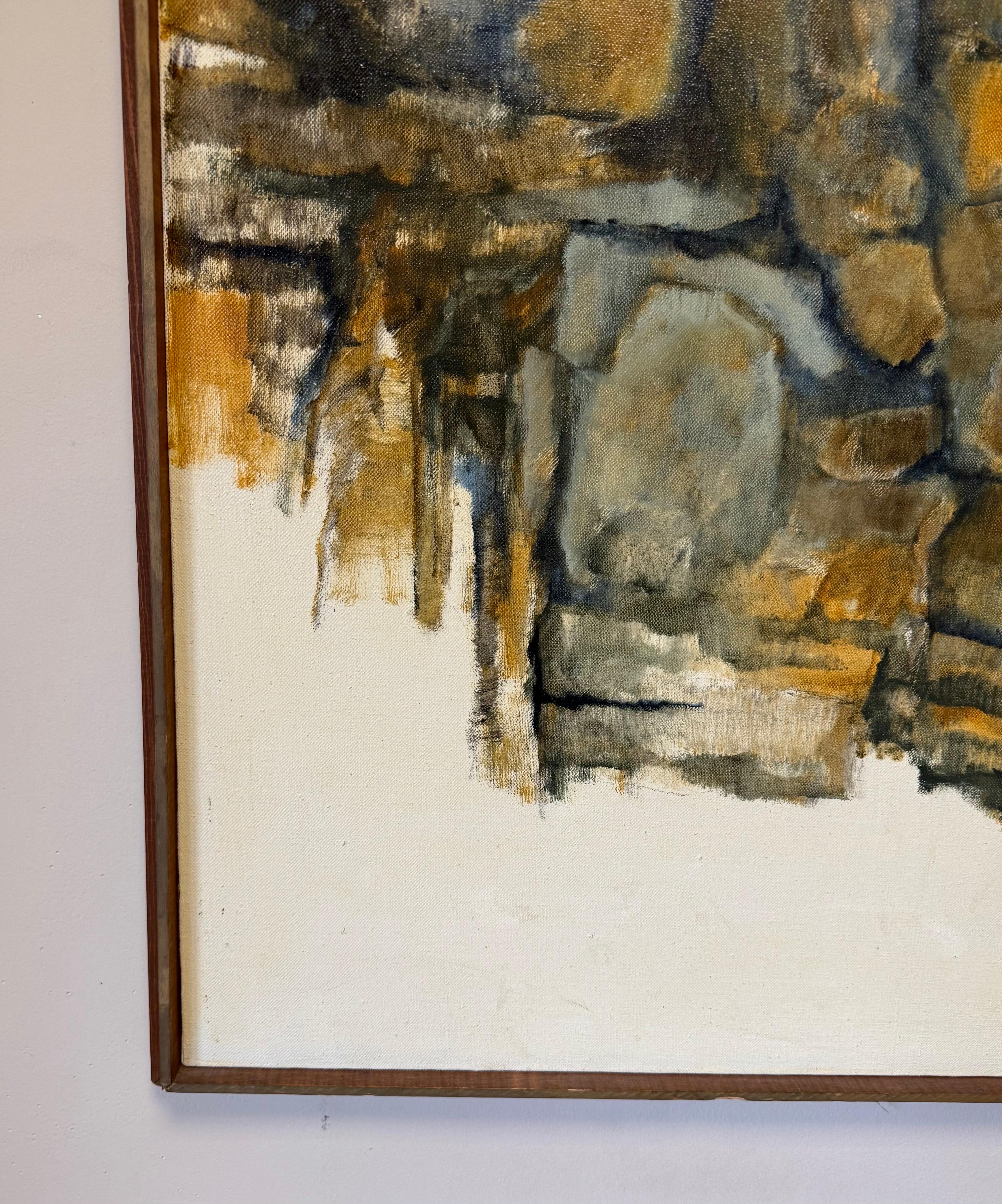 Grande peinture originale signée Bucci Iconique des années 1960, abstrait du milieu du siècle dernier en vente 6