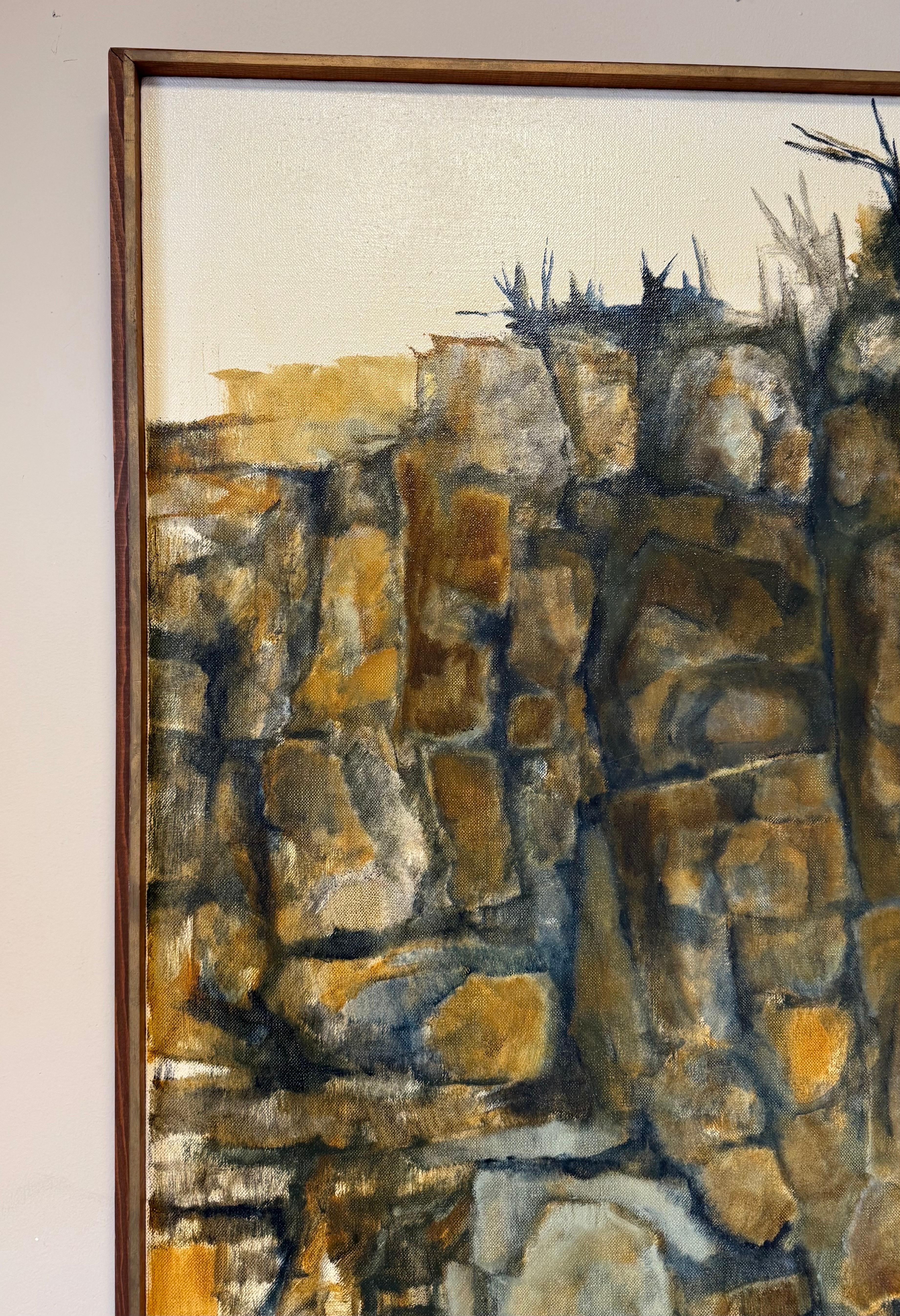 Grande peinture originale signée Bucci Iconique des années 1960, abstrait du milieu du siècle dernier Bon état - En vente à West Hartford, CT