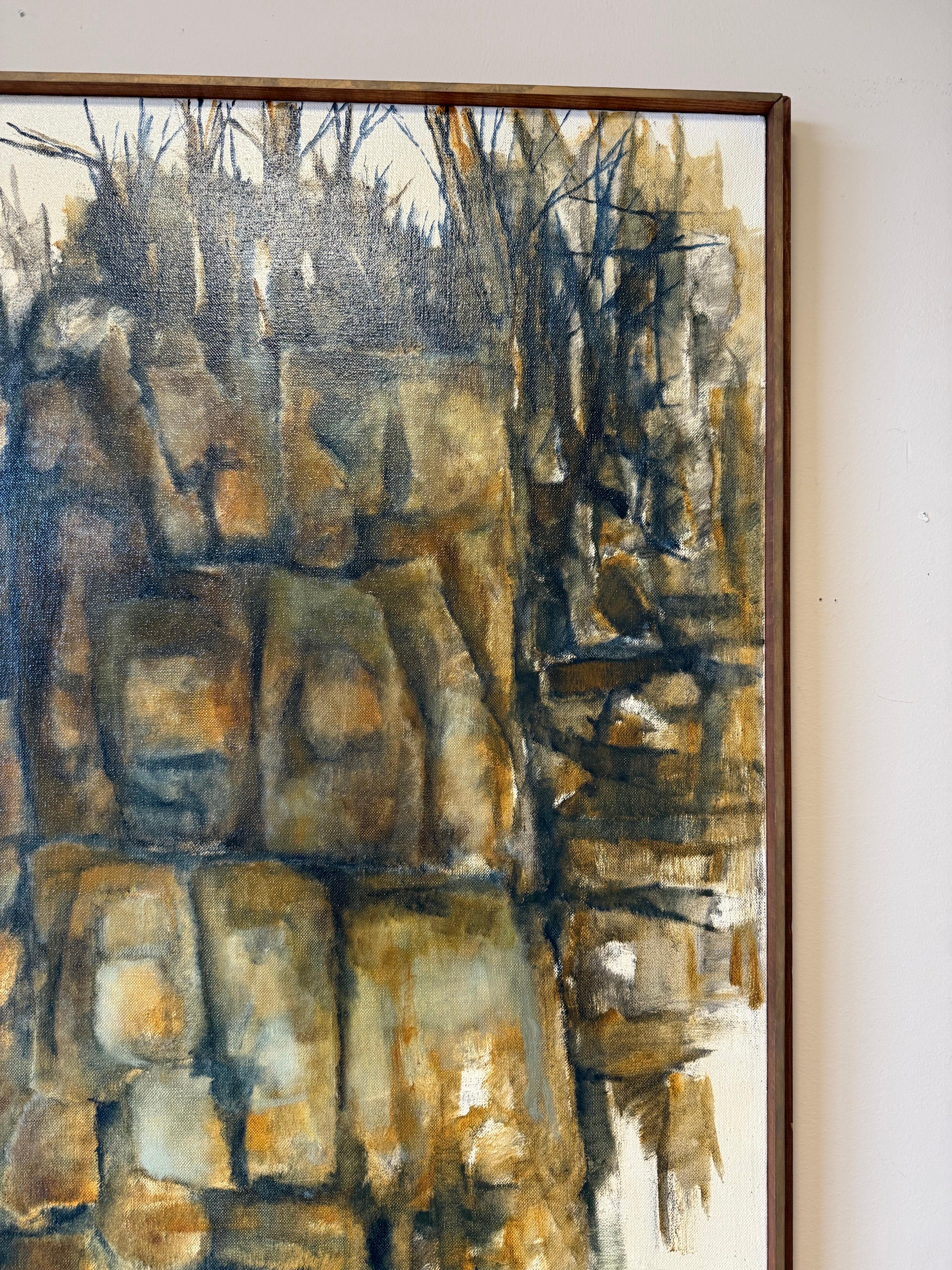 Grande peinture originale signée Bucci Iconique des années 1960, abstrait du milieu du siècle dernier en vente 2