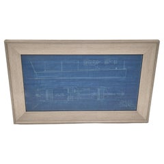 Antique Rare Original Speedboat Blueprint from George Lawley of Neponset, Mass.