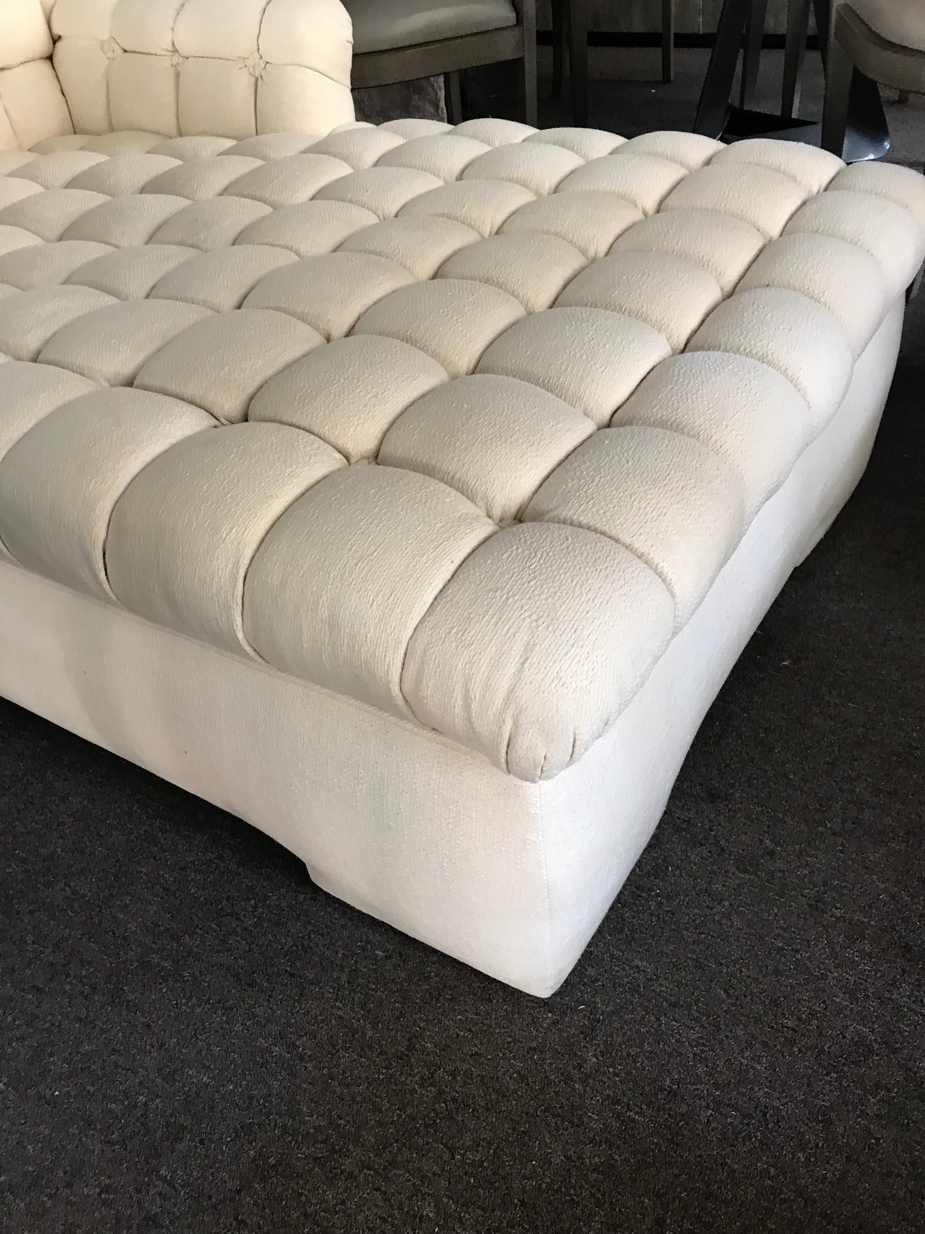 Late 20th Century Rare Original Steve Chase Marshmallow Tufted Chaise Lounge Made by A. Rudin