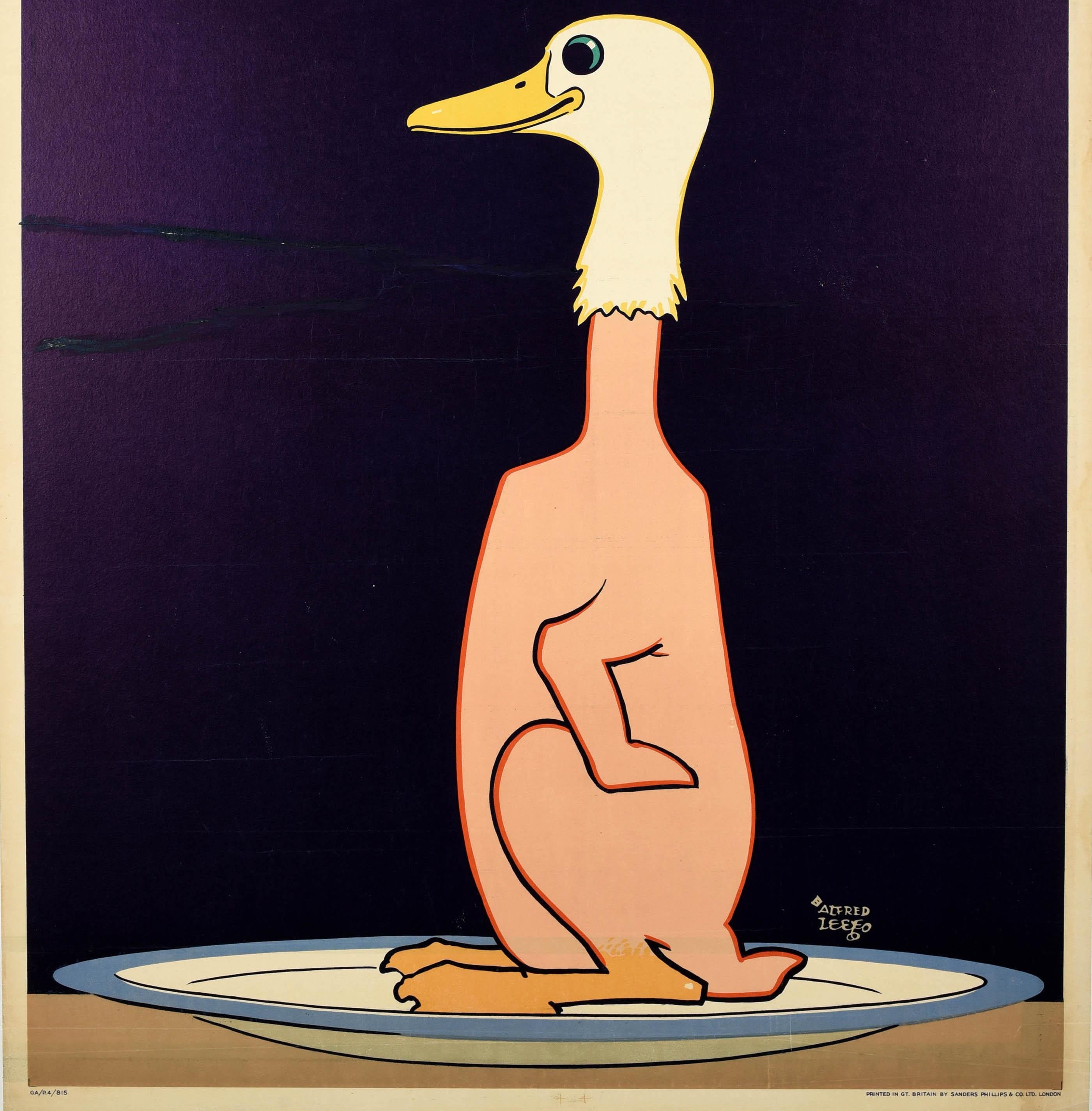 British Rare Original Vintage Guinness Poster My Goodness Where's The Guinness Goose For Sale