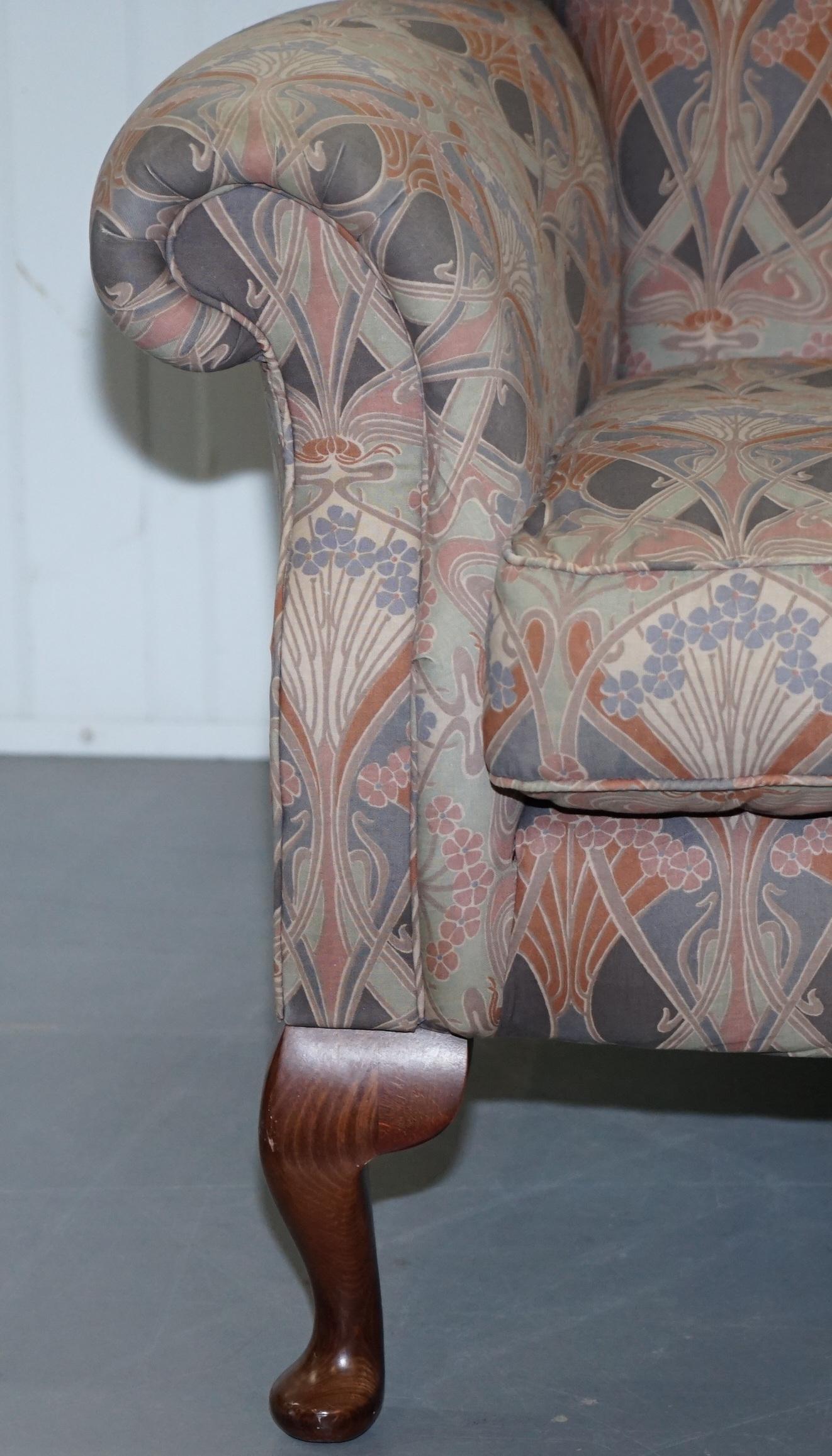 Upholstery Rare Original Vintage Liberty London Ianthe Upholstered Wingback Armchair