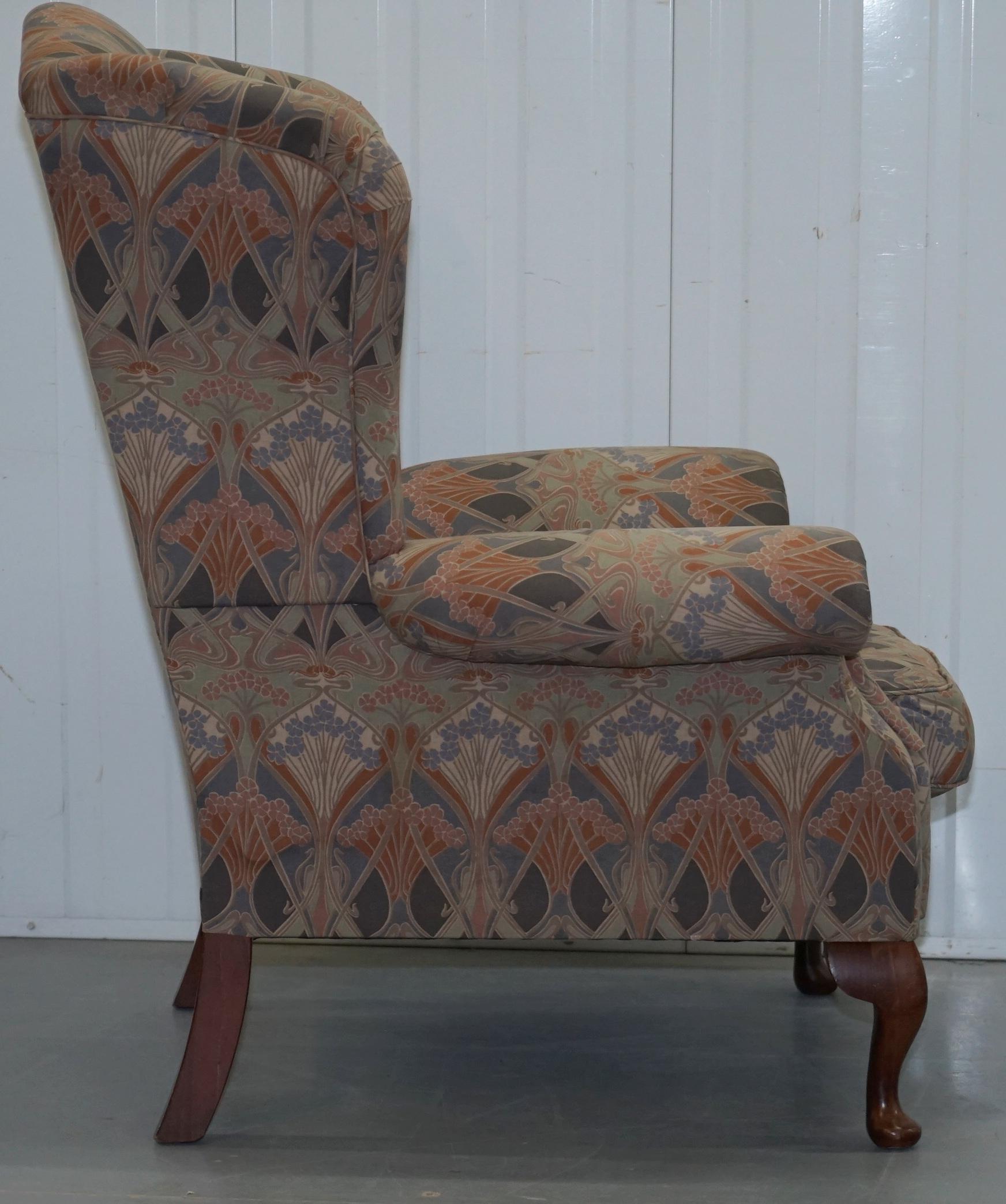 Rare Original Vintage Liberty London Ianthe Upholstered Wingback Armchair 2