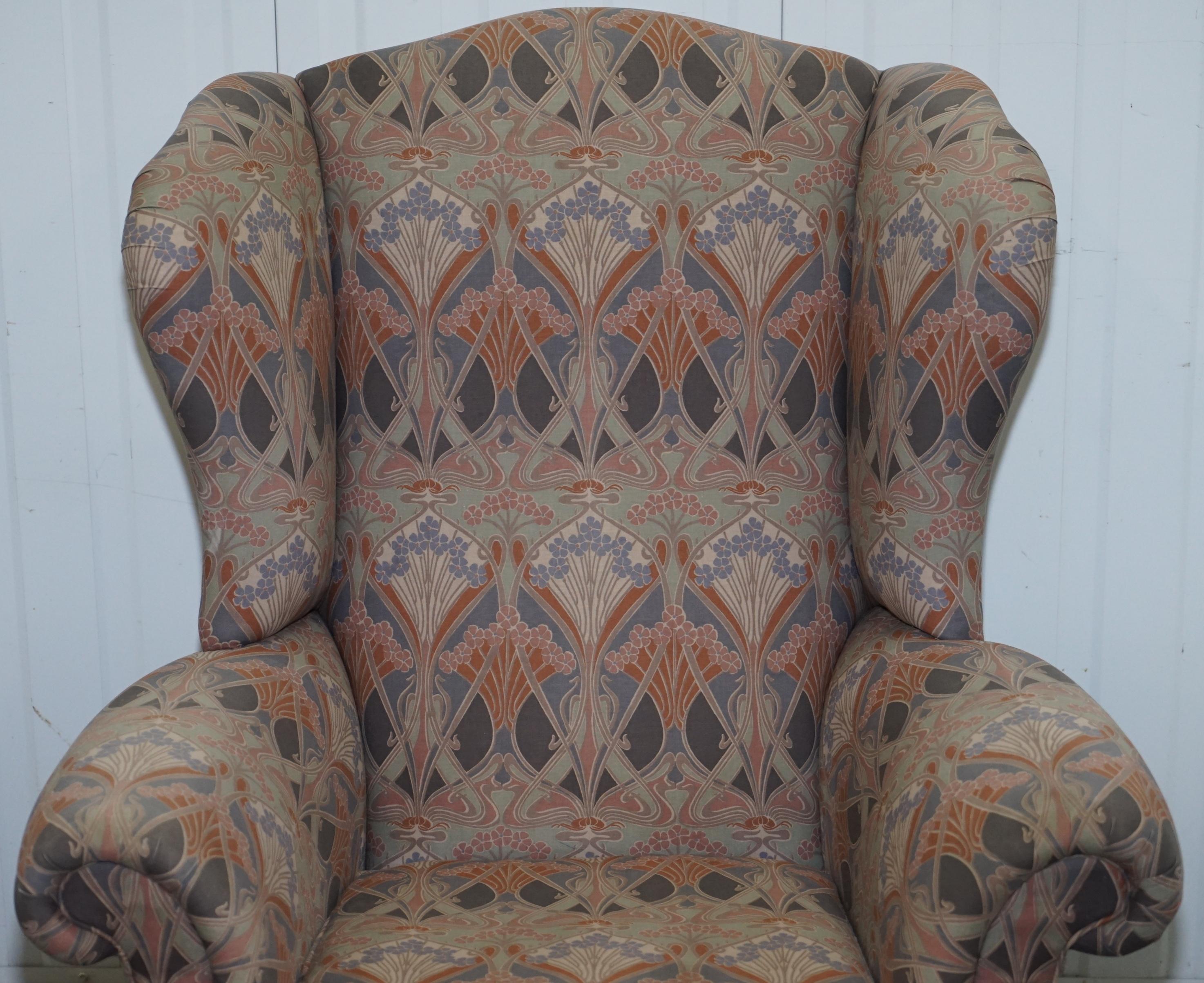 antique wingback armchair