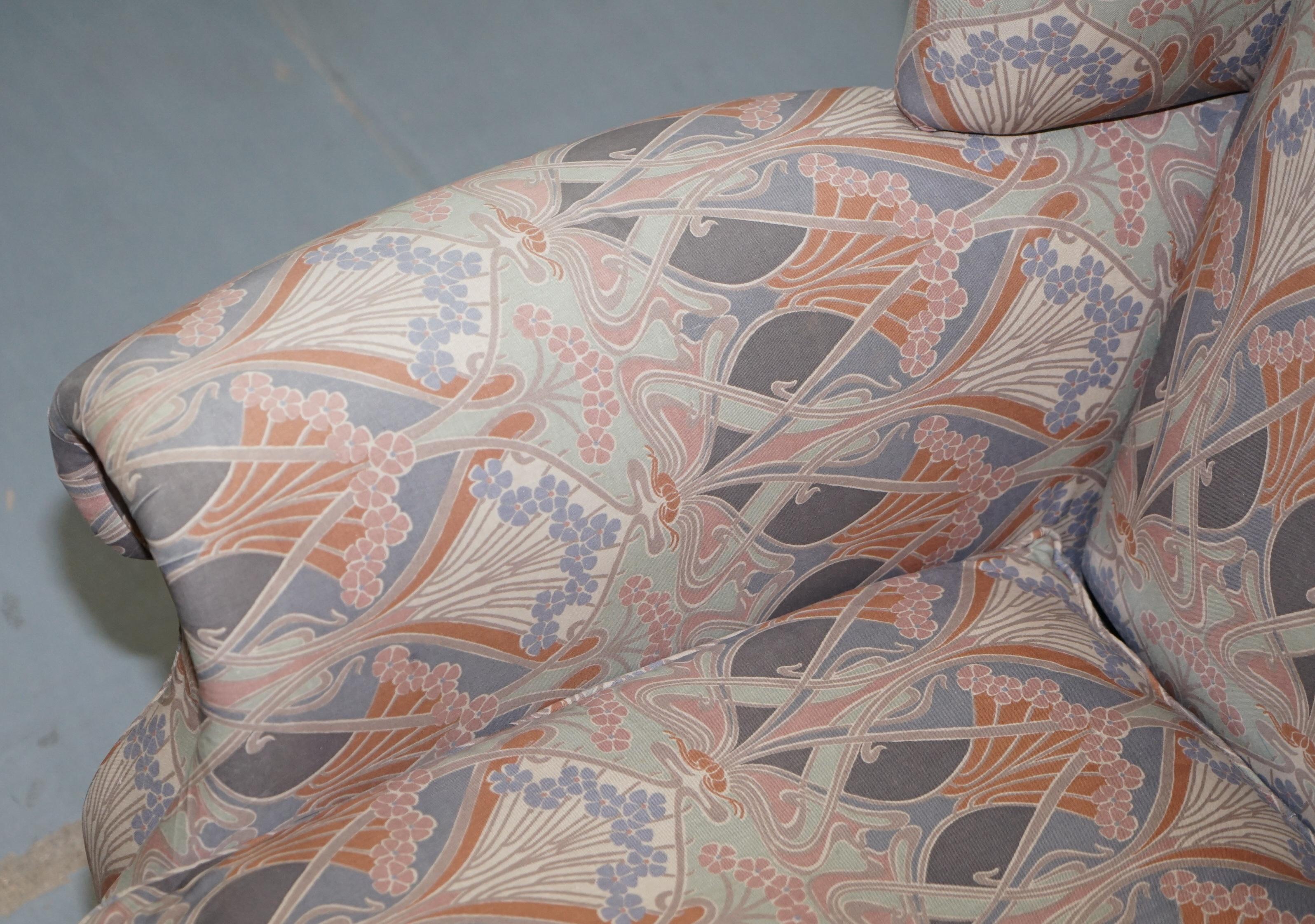 Rare Original Vintage Liberty London Ianthe Upholstered Wingback Armchair In Good Condition In West Sussex, Pulborough