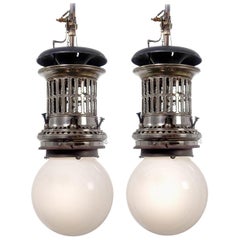 Rare Ornate Welsbach Gas Lamps, Newly Wired