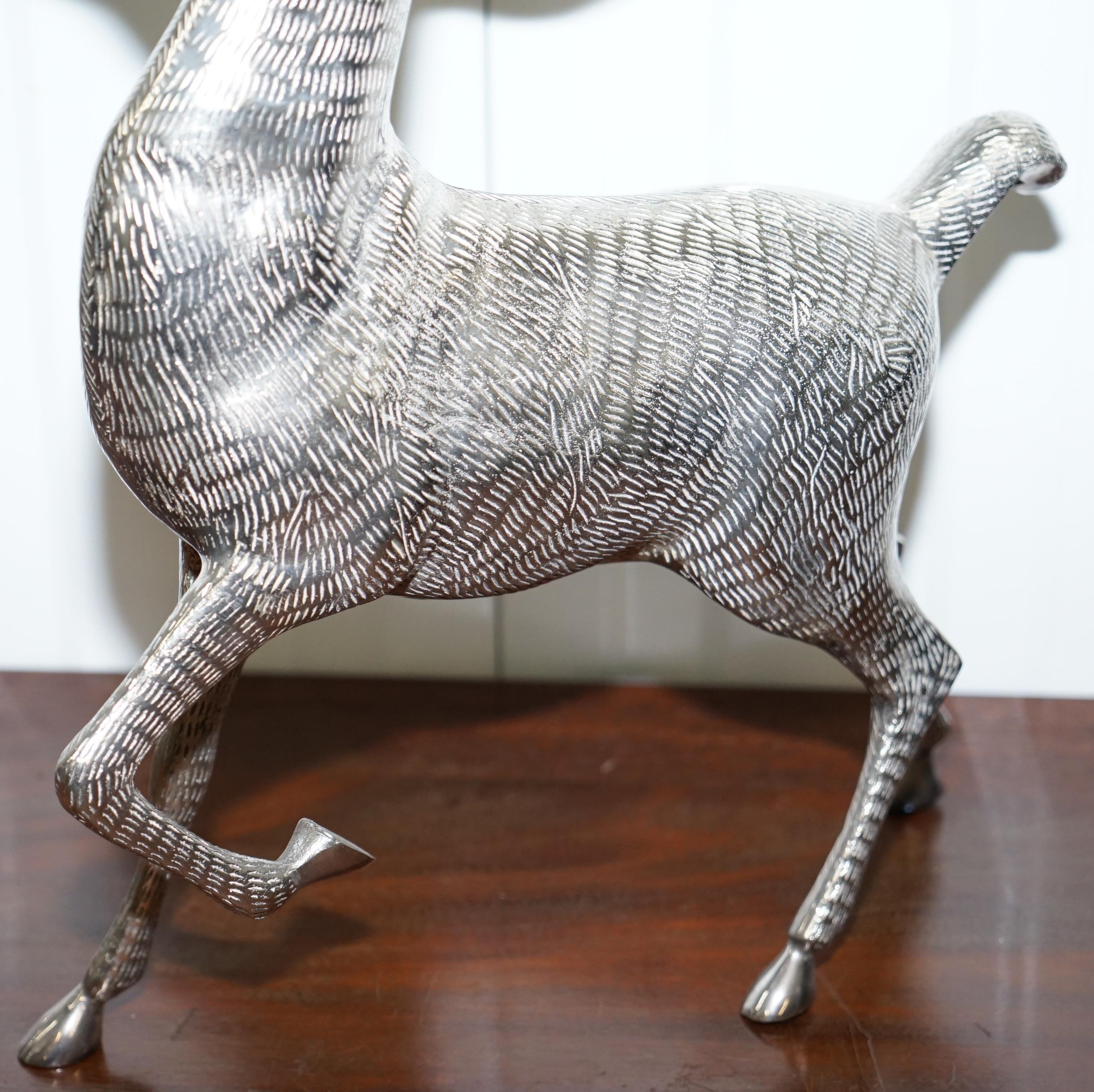 silver deer candle holder