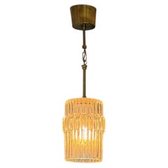 Rare Orrefors Glass Pendant in Brass, 1960.