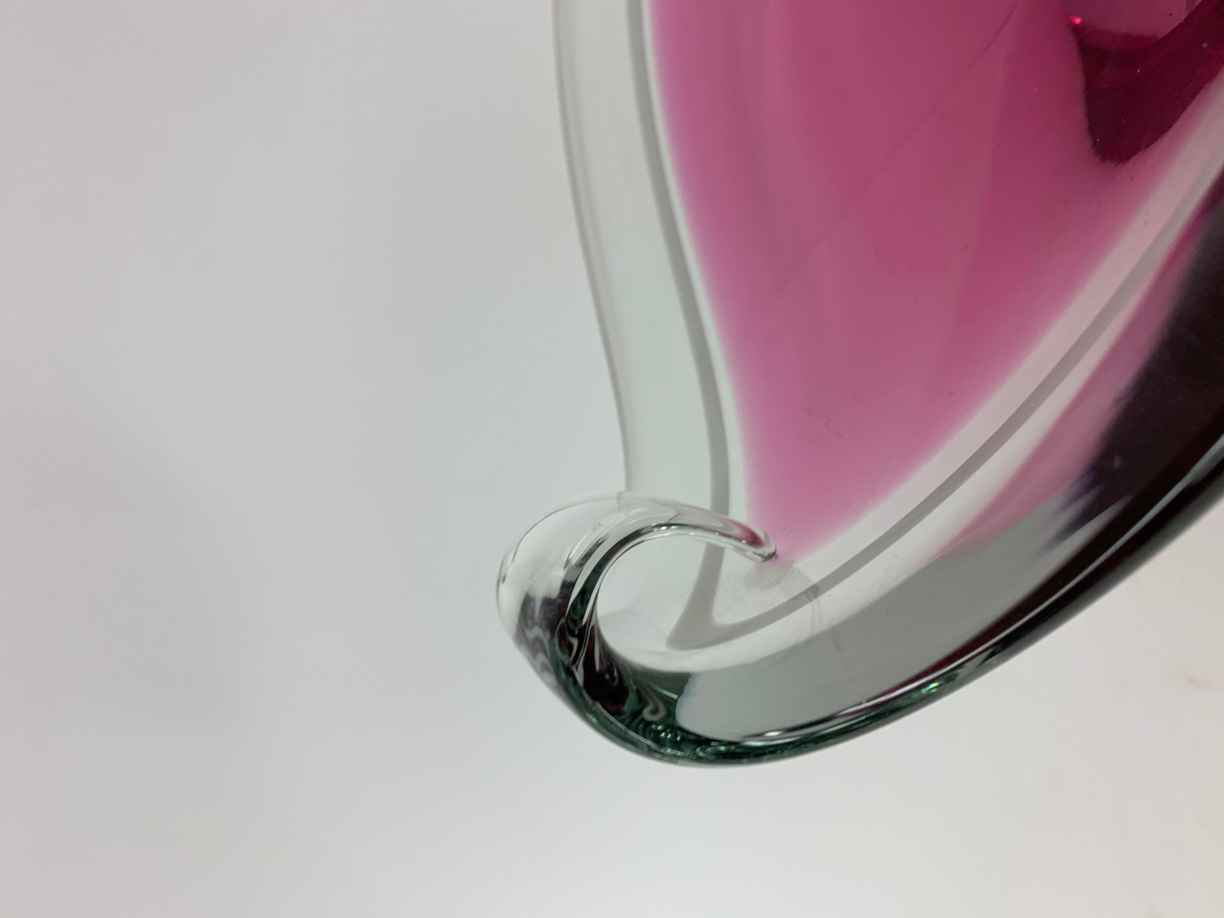 Rare bol Orrefors Sweden en rose, 1960's en vente 4