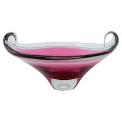 Rare Orrefors Sweden bowl in Pink, 1960’s