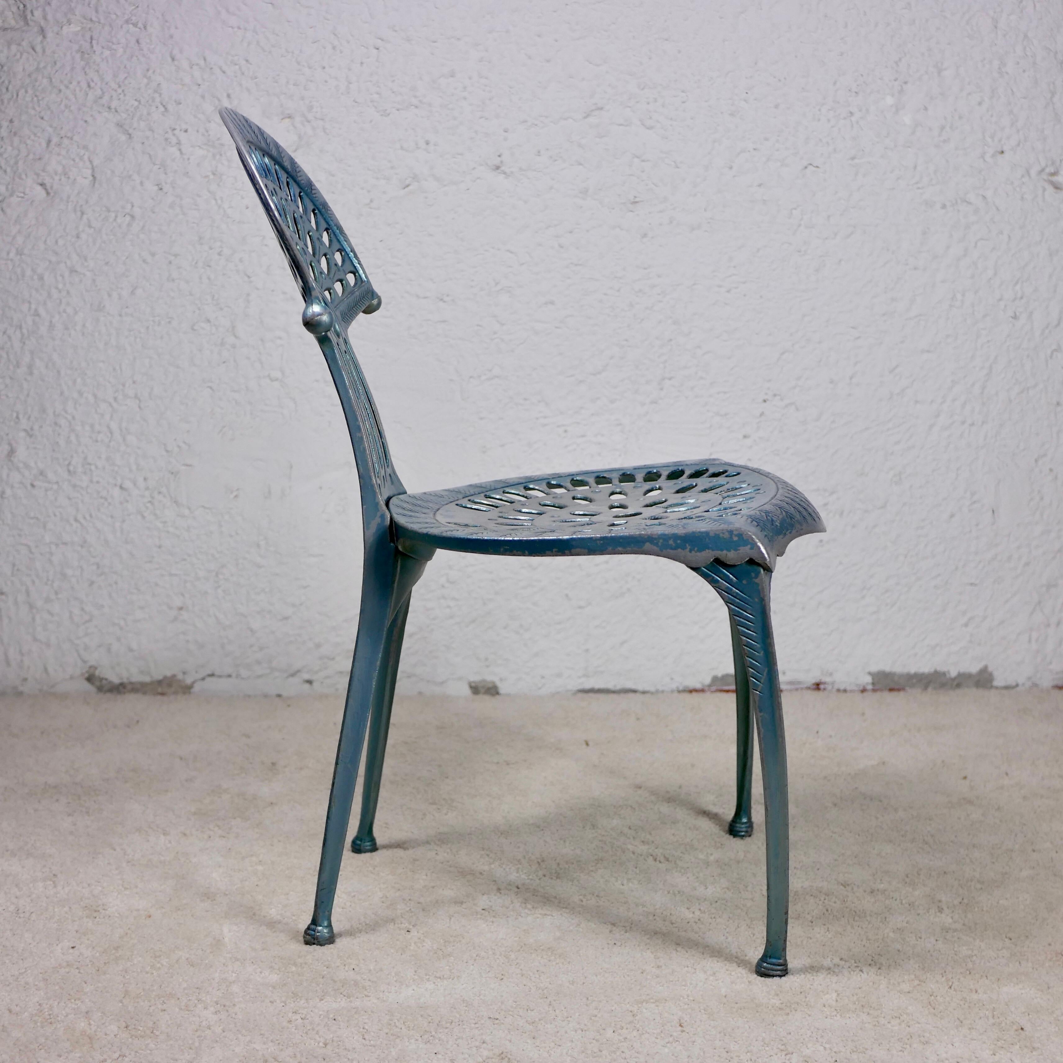 Rara Silla Oscar de aluminio fundido de Oscar Tusquets Blanca para Kettal, 1996 Moldeado