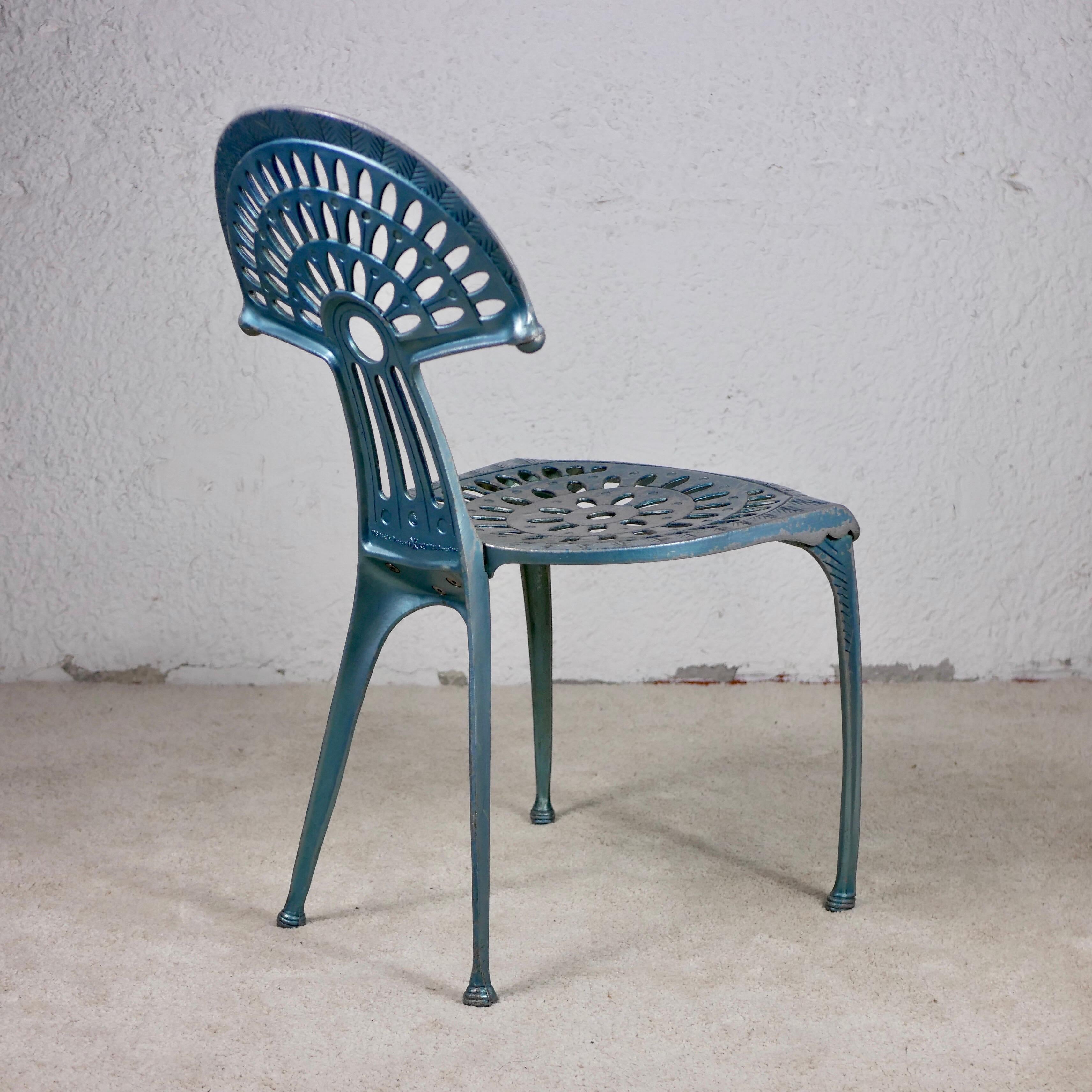 Rara Silla Oscar de aluminio fundido de Oscar Tusquets Blanca para Kettal, 1996 en Bueno Estado en Lyon, FR