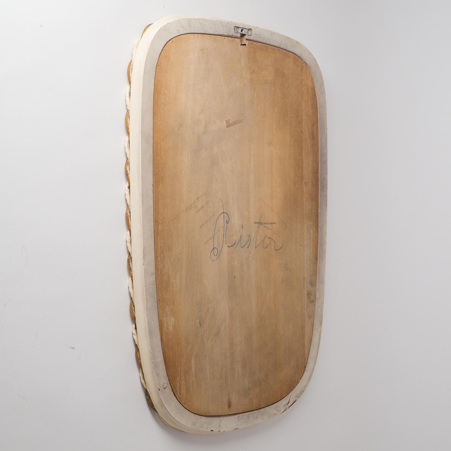 Rare Osvaldo Borsani Mirror, 1949, Carved Wood 2