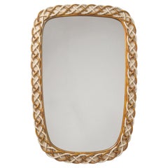 Rare Osvaldo Borsani Mirror, 1949, Carved Wood