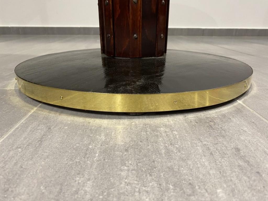 Brass Rare Otto Prutscher Vase Table No.8350 by Thonet For Sale