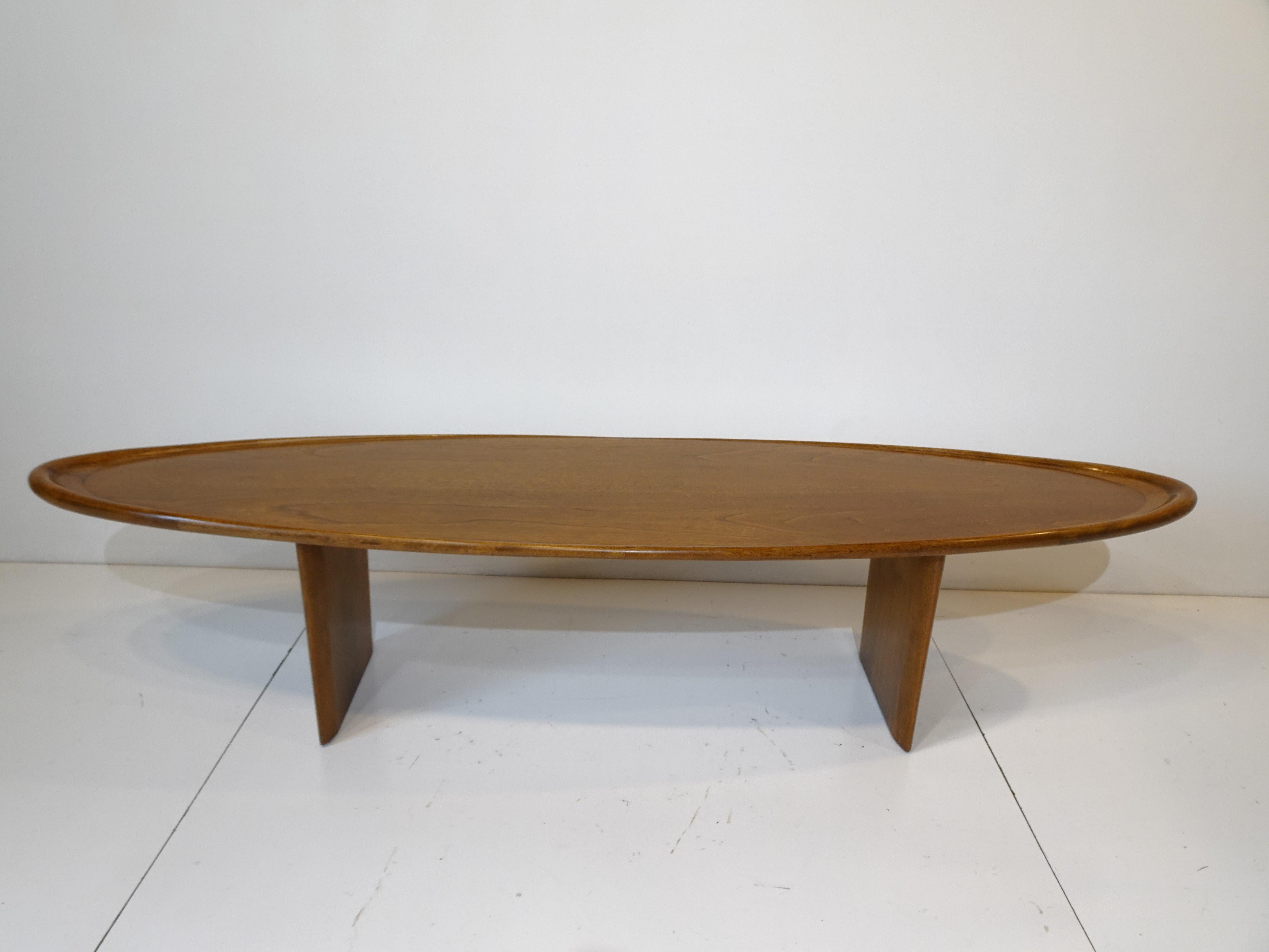 Rare Oval Coffee Table by T.H. Robs John Gibbings for Widdicomb 3