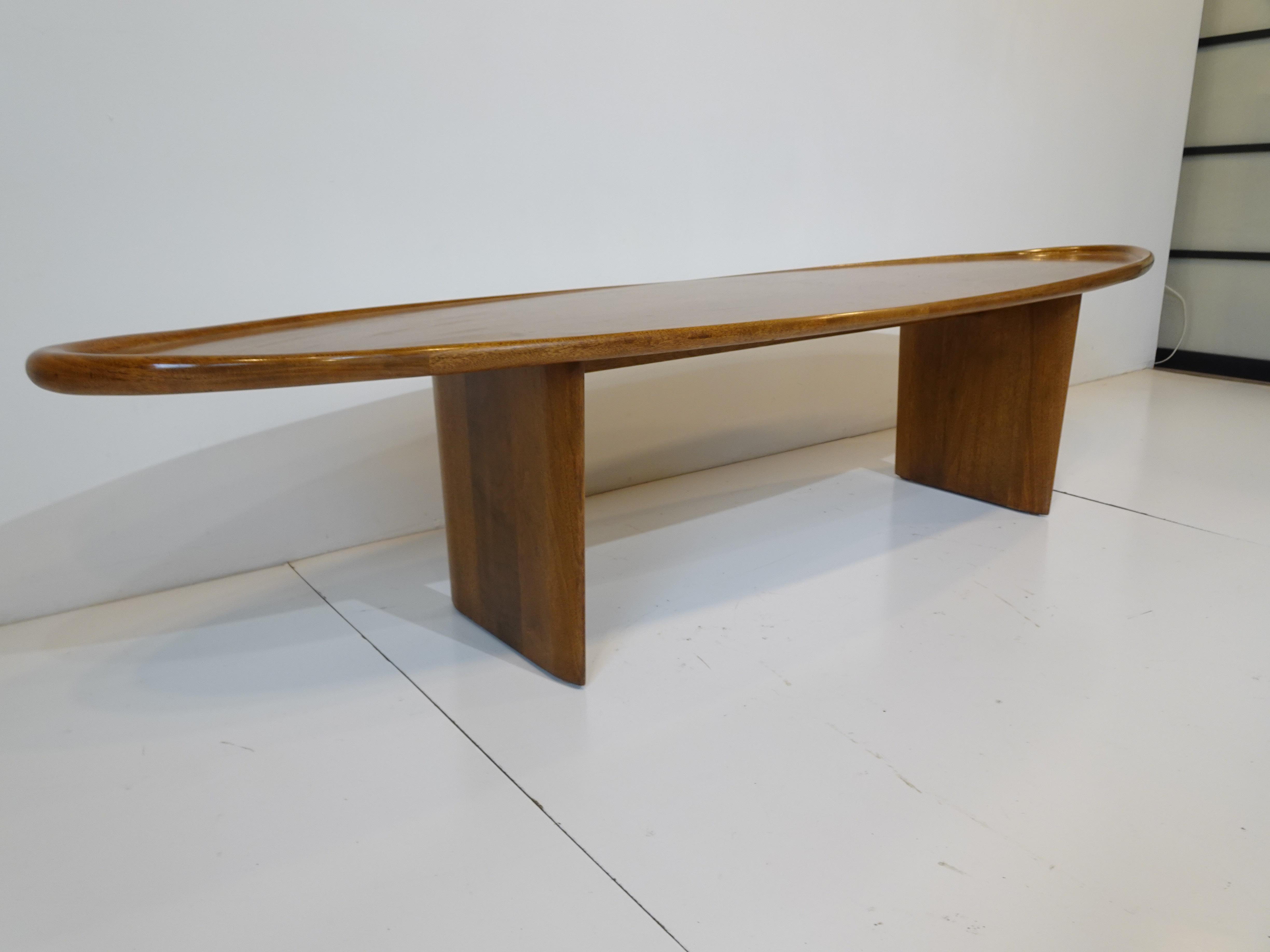 Mid-Century Modern Rare Oval Coffee Table by T.H. Robs John Gibbings for Widdicomb