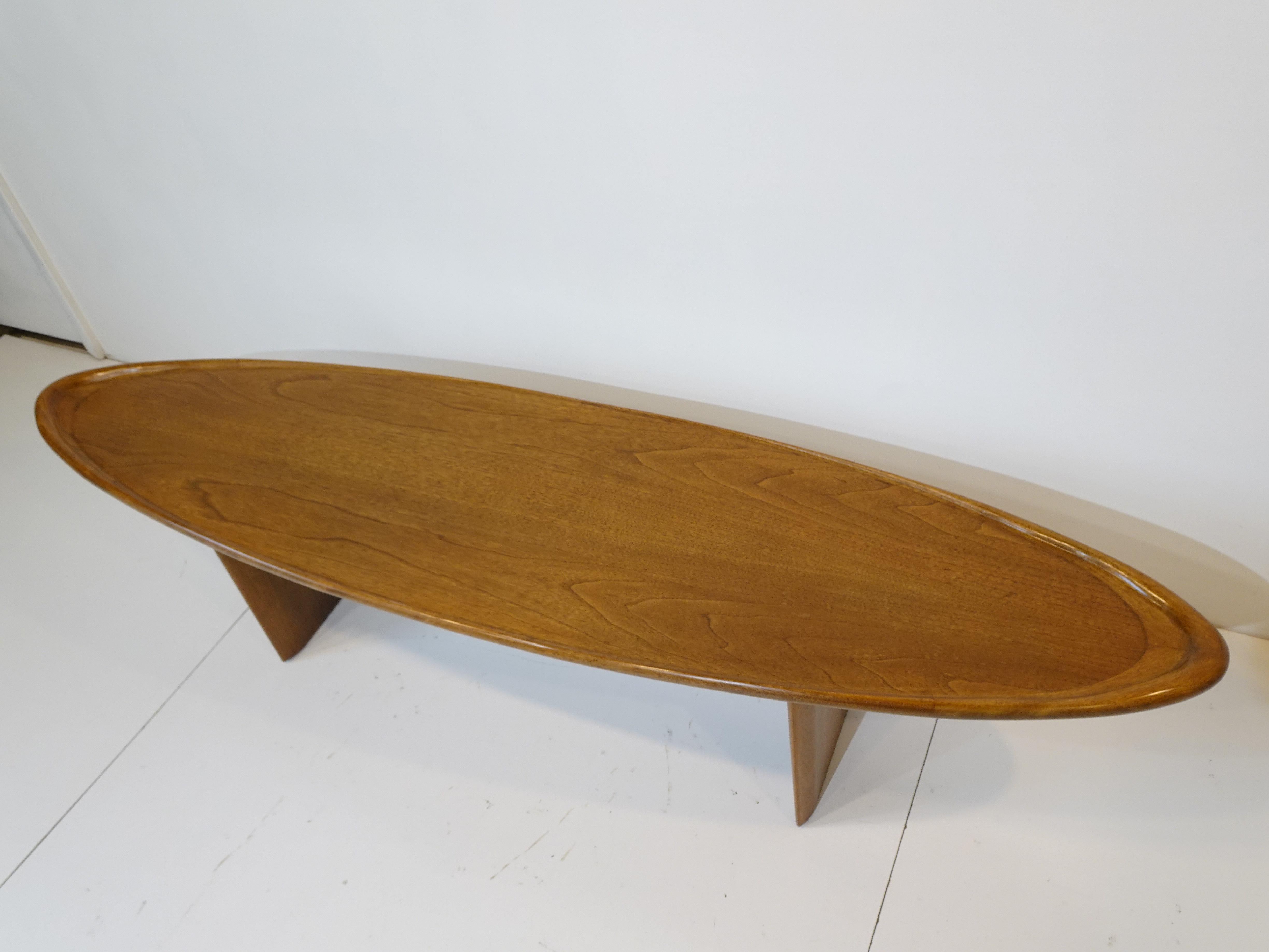 Rare Oval Coffee Table by T.H. Robs John Gibbings for Widdicomb 1