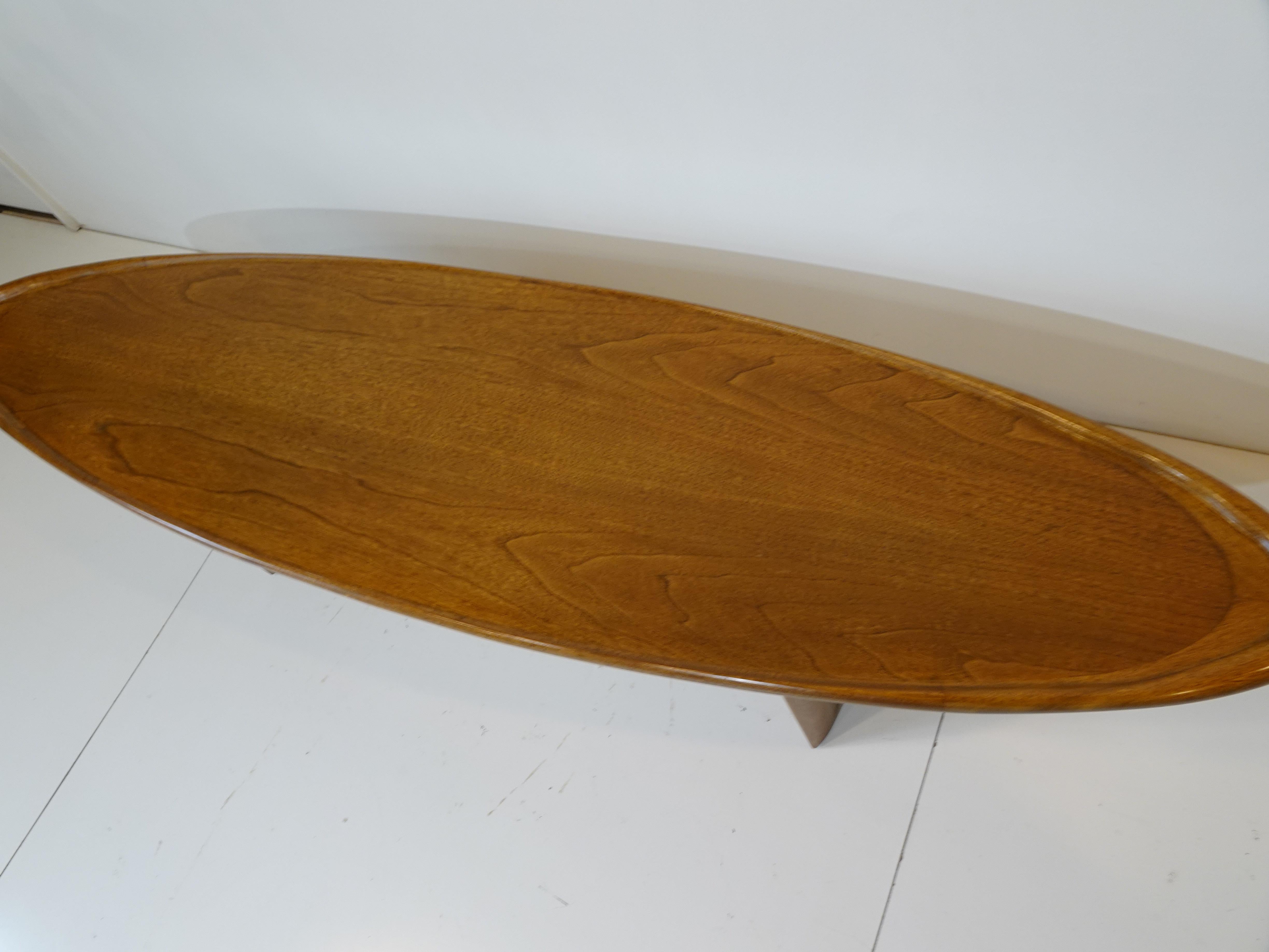 Rare Oval Coffee Table by T.H. Robs John Gibbings for Widdicomb 2