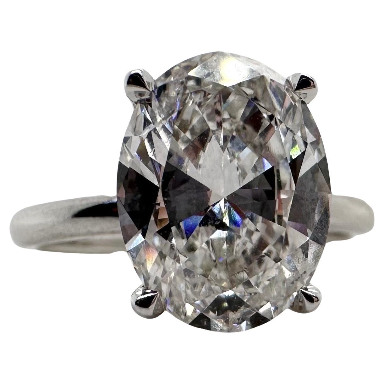 Rare oval diamond engagement ring 3.03ct GIA certified diamond 