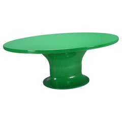 Rara Mesa de Comedor Ovalada de Poliéster Verde de Ferreiri & Gardella para Kartell