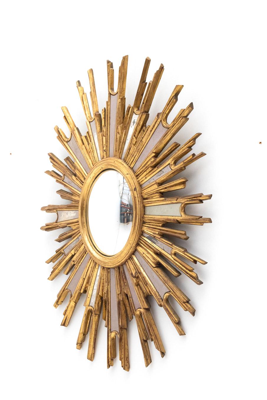 Rare miroir solaire Ovale Convexe (3 pièces disponibles) en vente 1