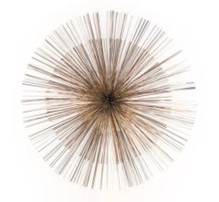 Rare Oversize Signed Curtis Jere Welded Sunburst Wall Sculpture 42"