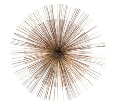 Rare sculpture murale surdimensionnée signée Curtis Jere Welded Sunburst de 42 pouces