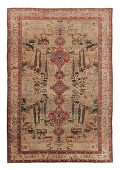 Rare Oversized Antique European Rug with Pictorials & Medallions - Rug & Kilim