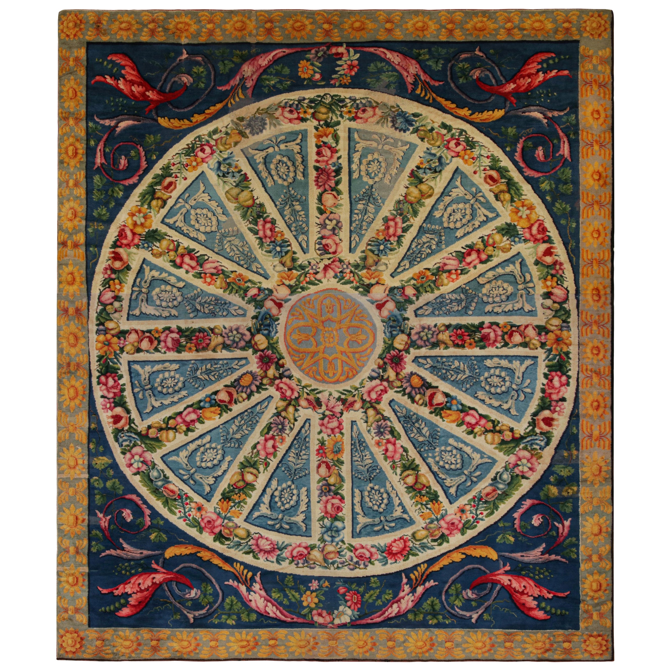 Raro tappeto antico Savonnerie di grandi dimensioni proveniente dalla Fabrica di Tapices - Rug & Kilim