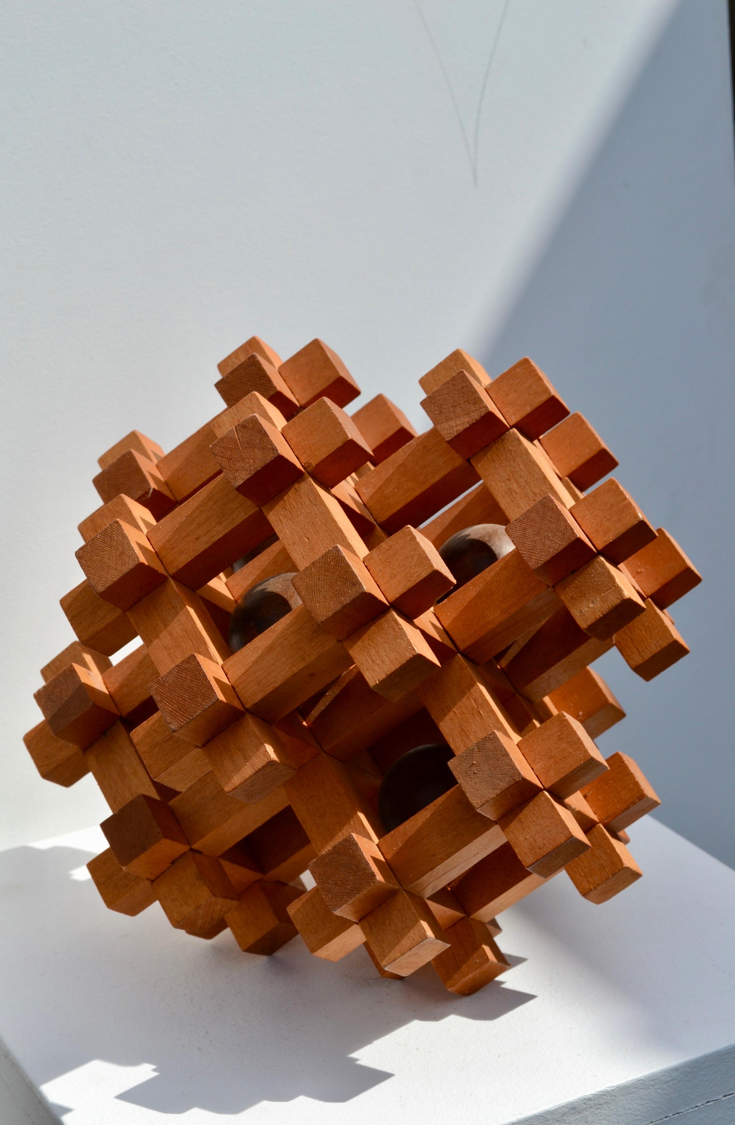 Rara escultura rompecabezas de gran tamaño de Sori Yanagi - 1970 en venta 3