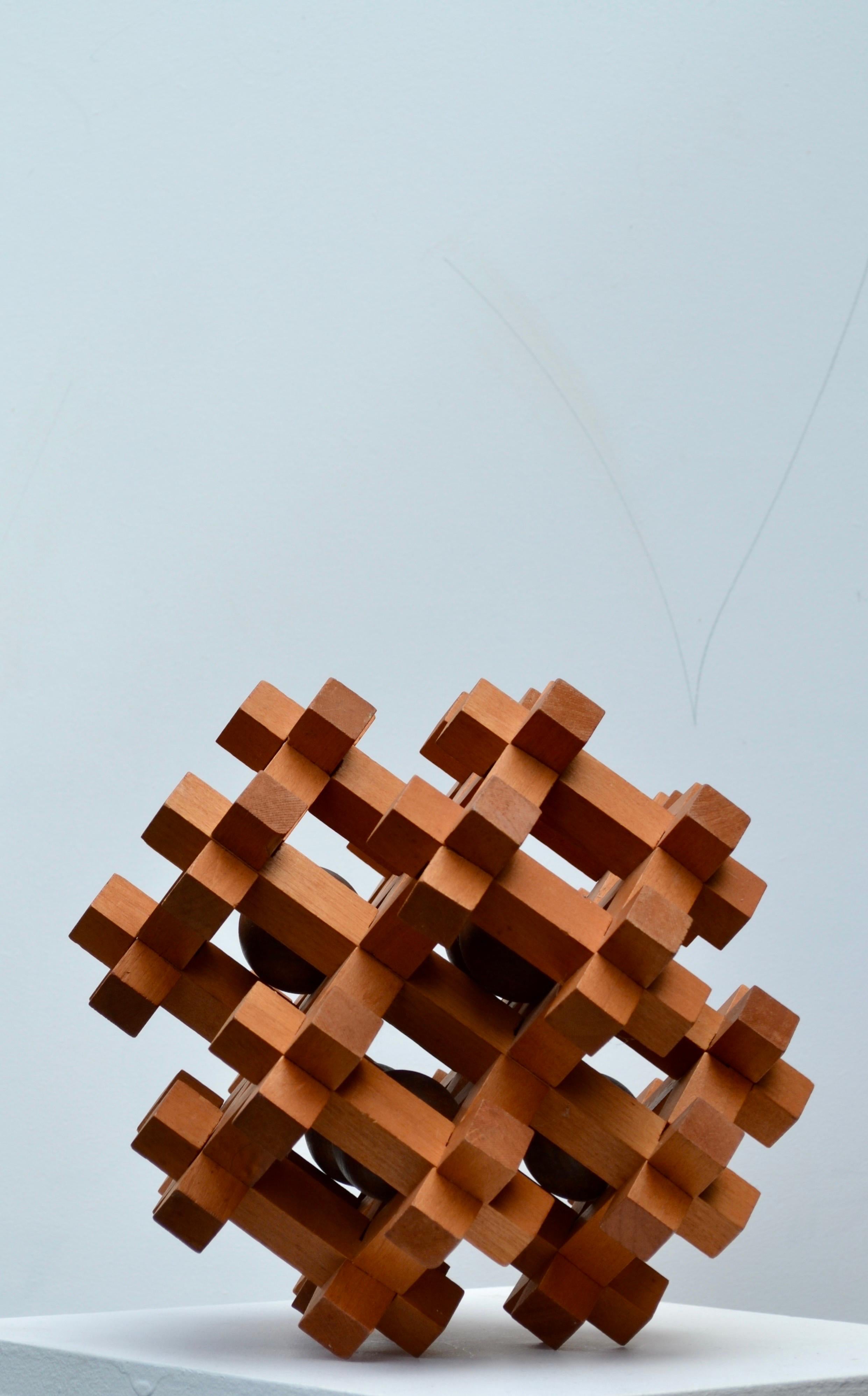 Rara escultura rompecabezas de gran tamaño de Sori Yanagi - 1970 Madera en venta