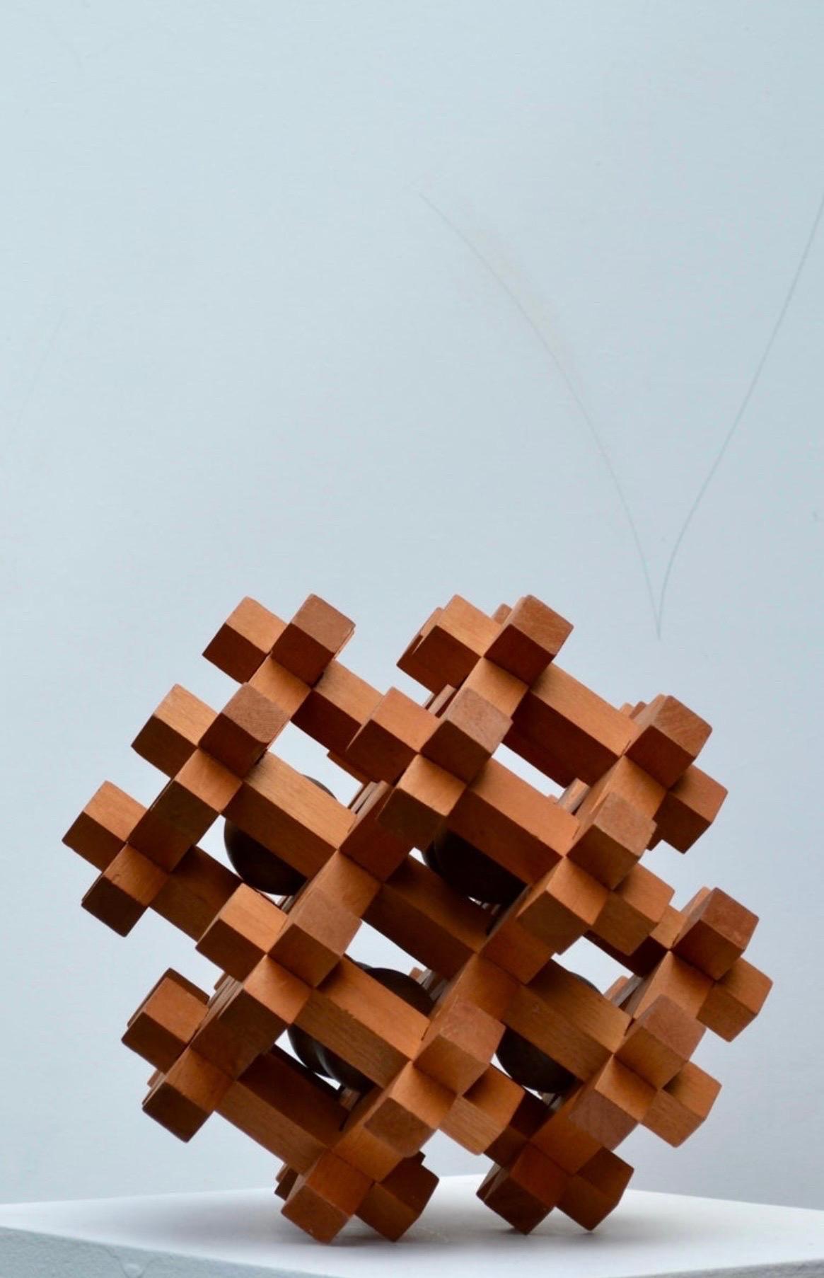 Rara escultura rompecabezas de gran tamaño de Sori Yanagi - 1970 en venta 1