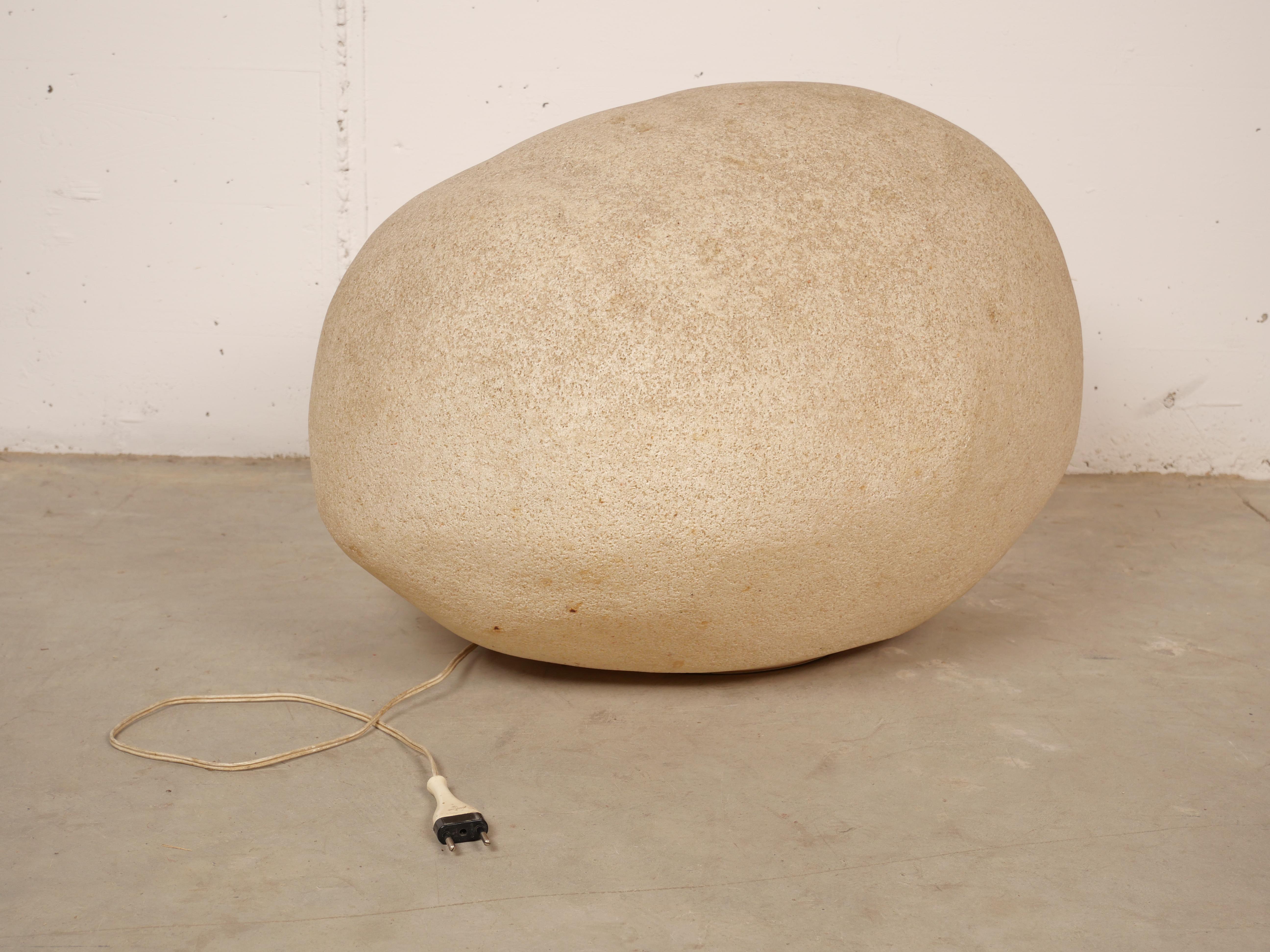 Mid-Century Modern Rare Oversized Rock Lamp 