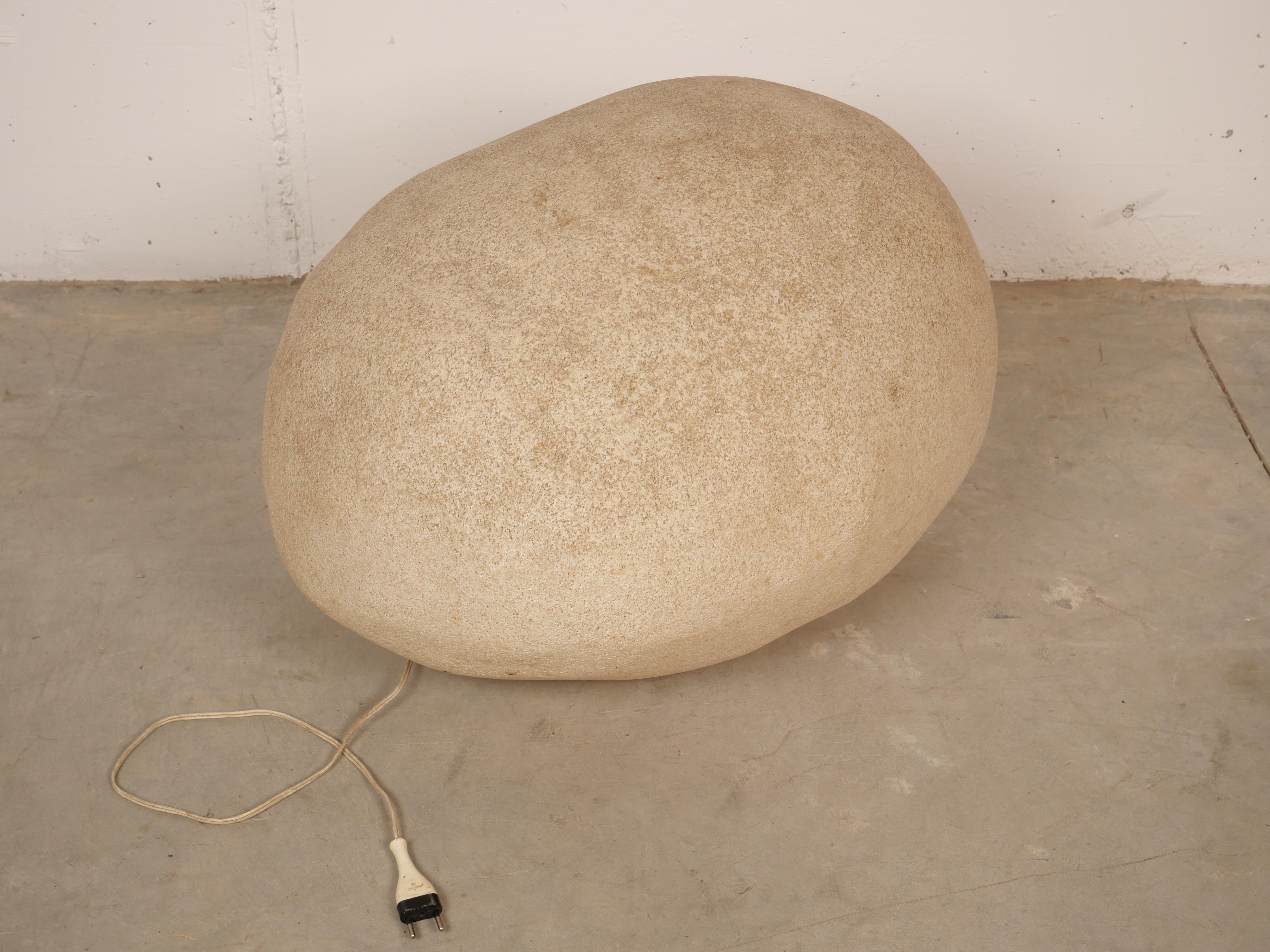French Rare Oversized Rock Lamp 