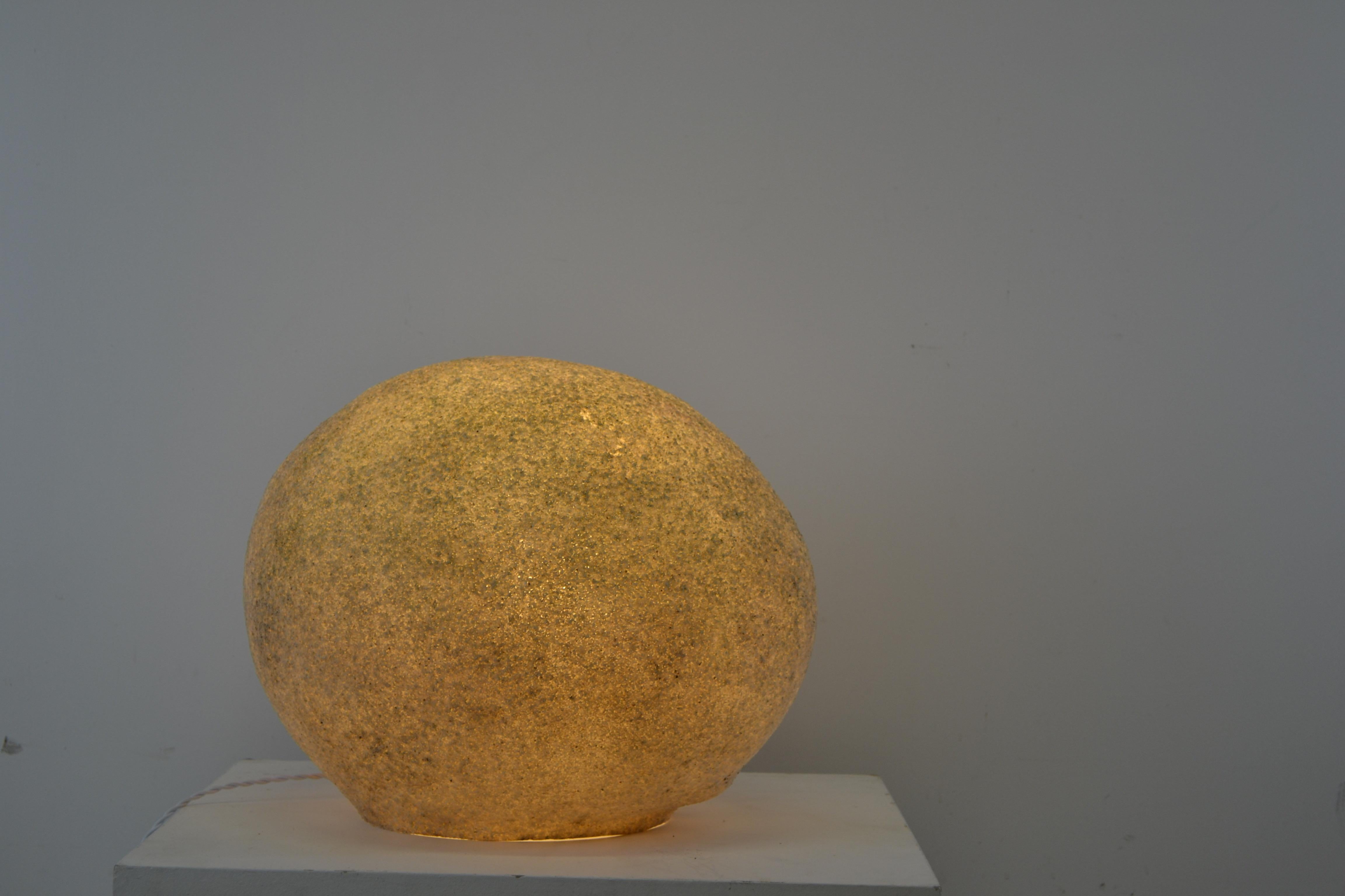 Rare Oversized Rock Lamp “Dora” by André Cazenave, Atelier A, France, 1969 en venta 1