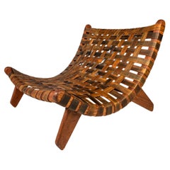 Rare Oversized Scoop Chair After José Zanine Caldas, Mòveis Artísticos Z, 1950s