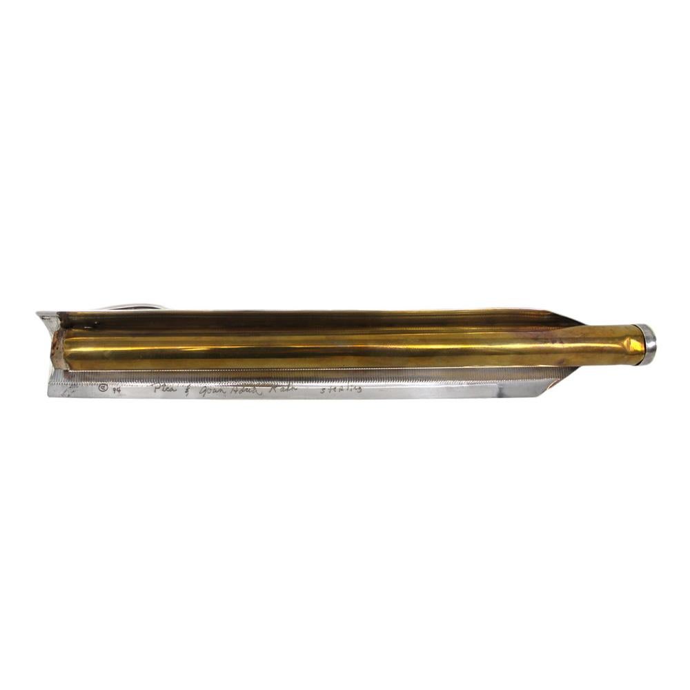Rara Mezuzah oversize in argento e ottone di Pica e Joan Adria Kahn (1994) in vendita 1