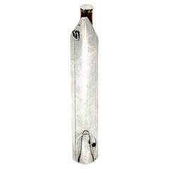 Rare Oversized Sterling Silver & Brass Mezuzah by Pica & Joan Adria Kahn (1994)