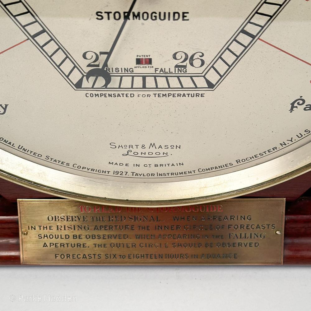 Rare baromètre Stormoguide surdimensionné de Short & Mason Bon état - En vente à Sandwich, MA